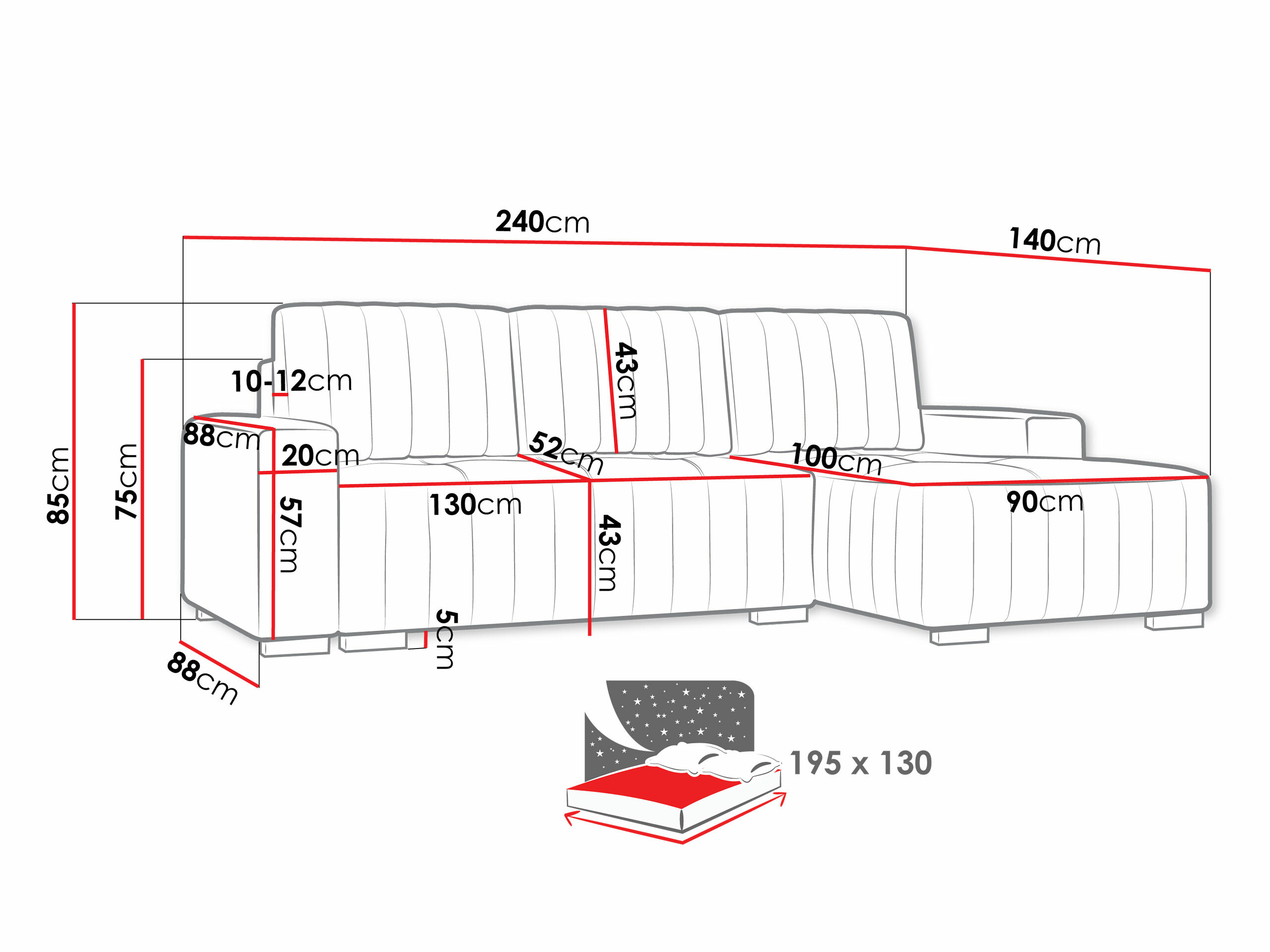 Minkštas kampas ST7968