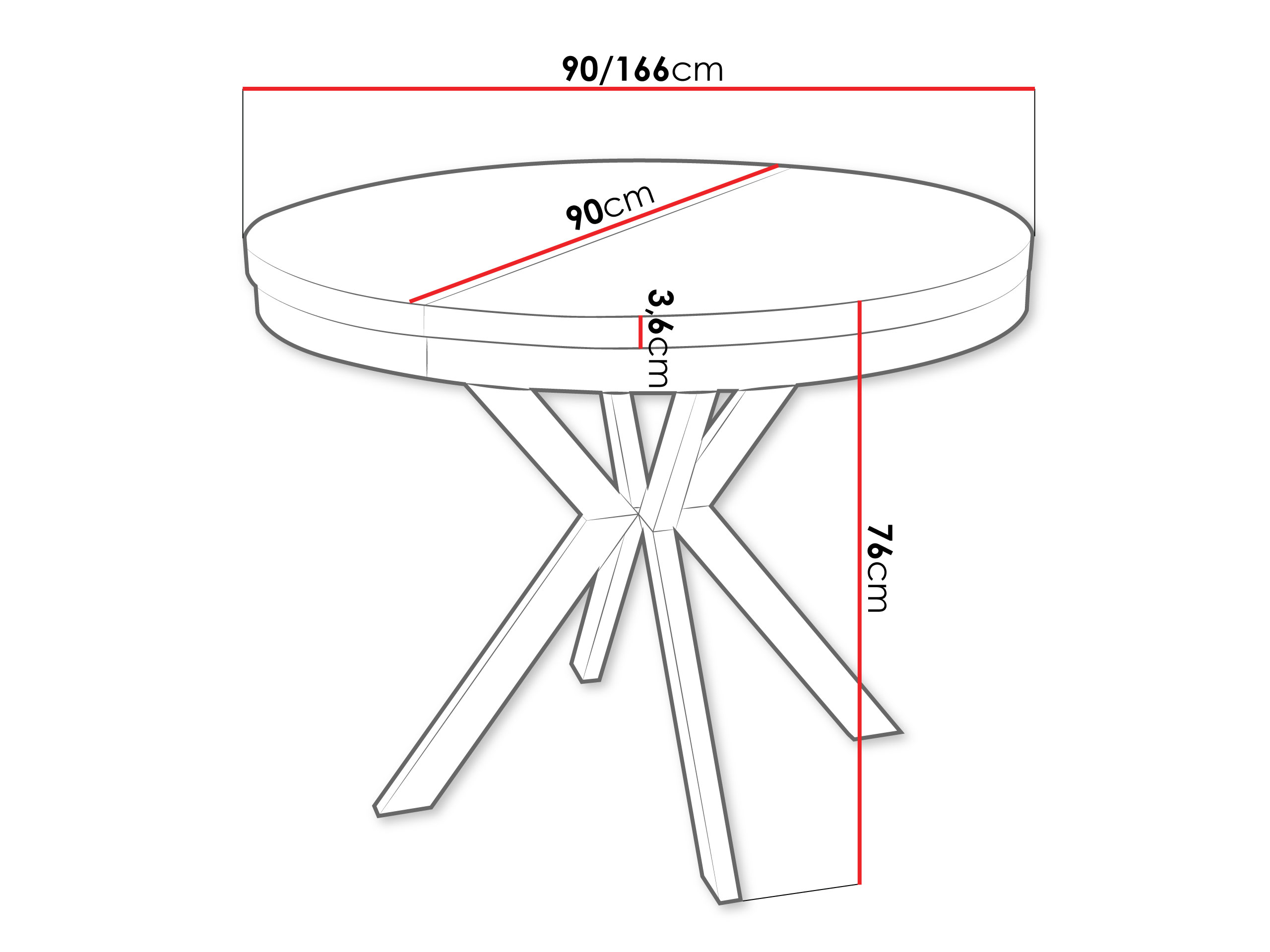 Stalas Oswego 155 (Juodas marmuras + Auksinė)