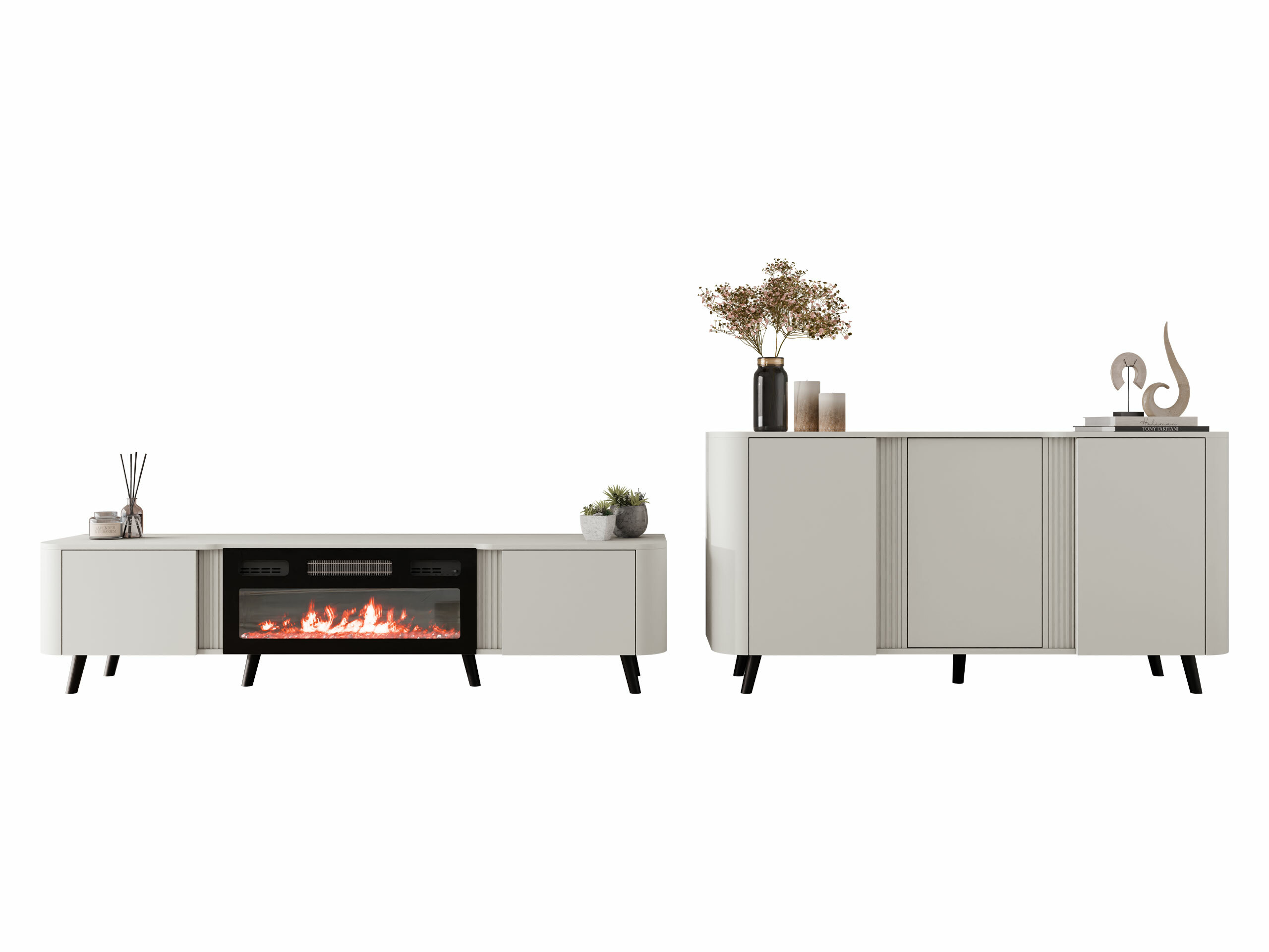 Svetainės komplektas Charlotte 204 (Kašmyras + Juoda)