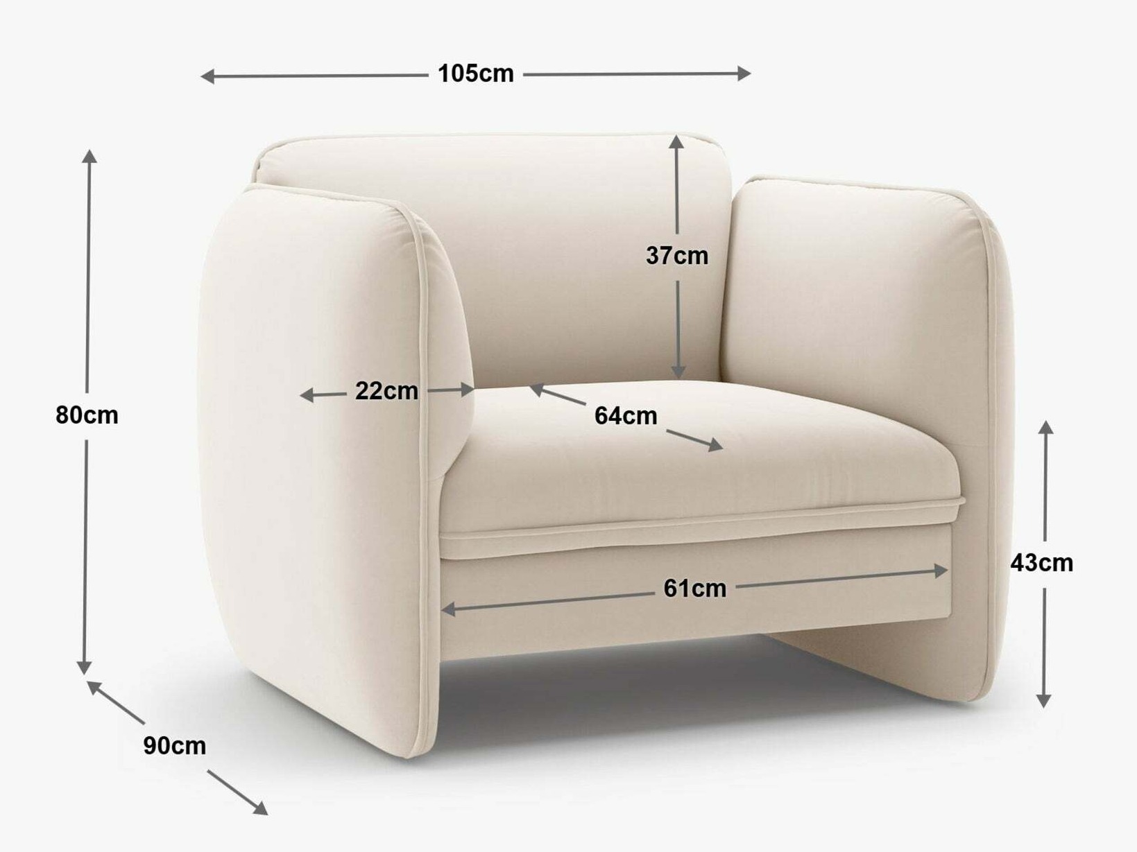 Fotelis Romsero 100 (Magic Velvet 2219)