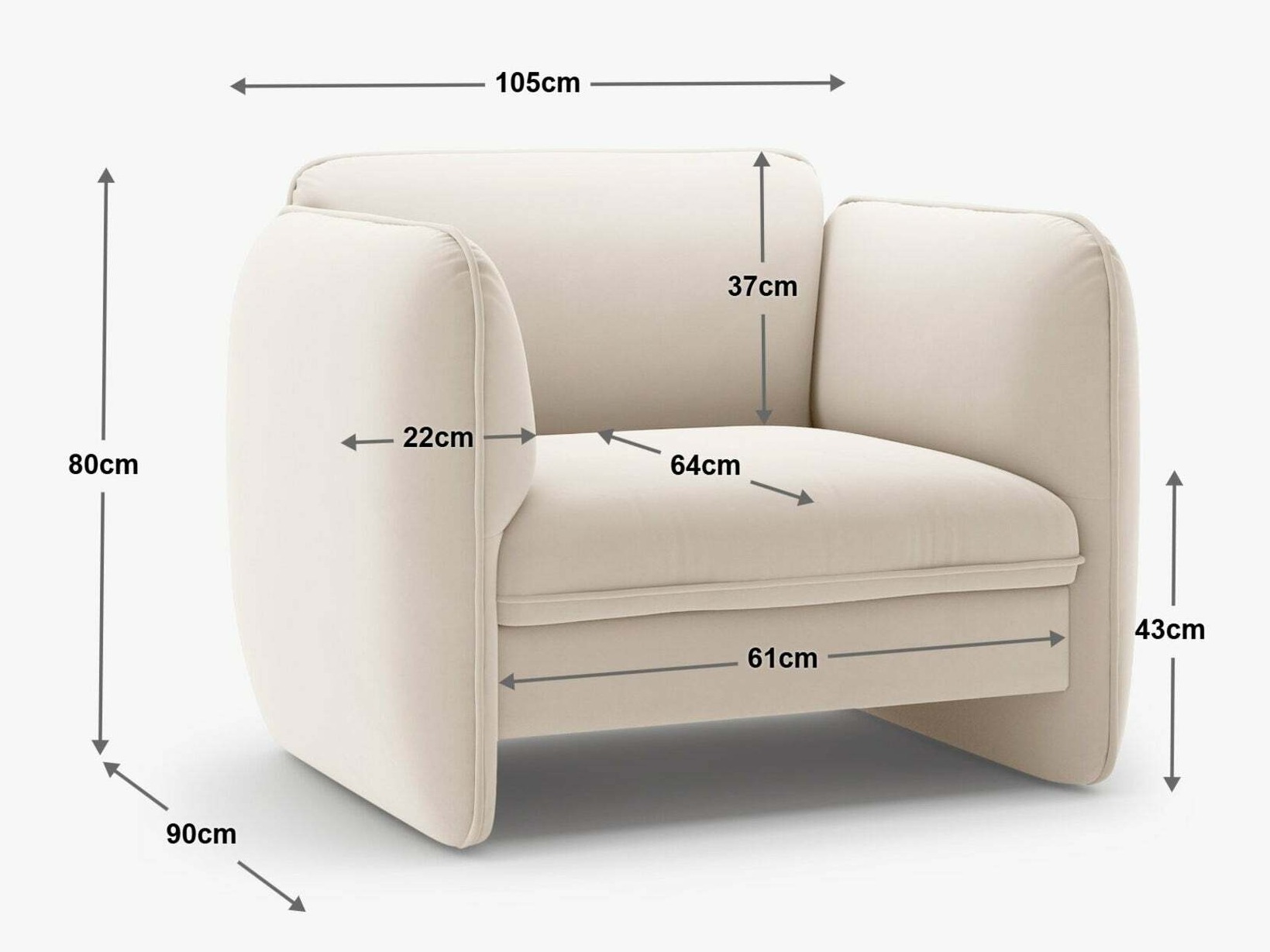 Fotelis Romsero 100 (Magic Velvet 2239)