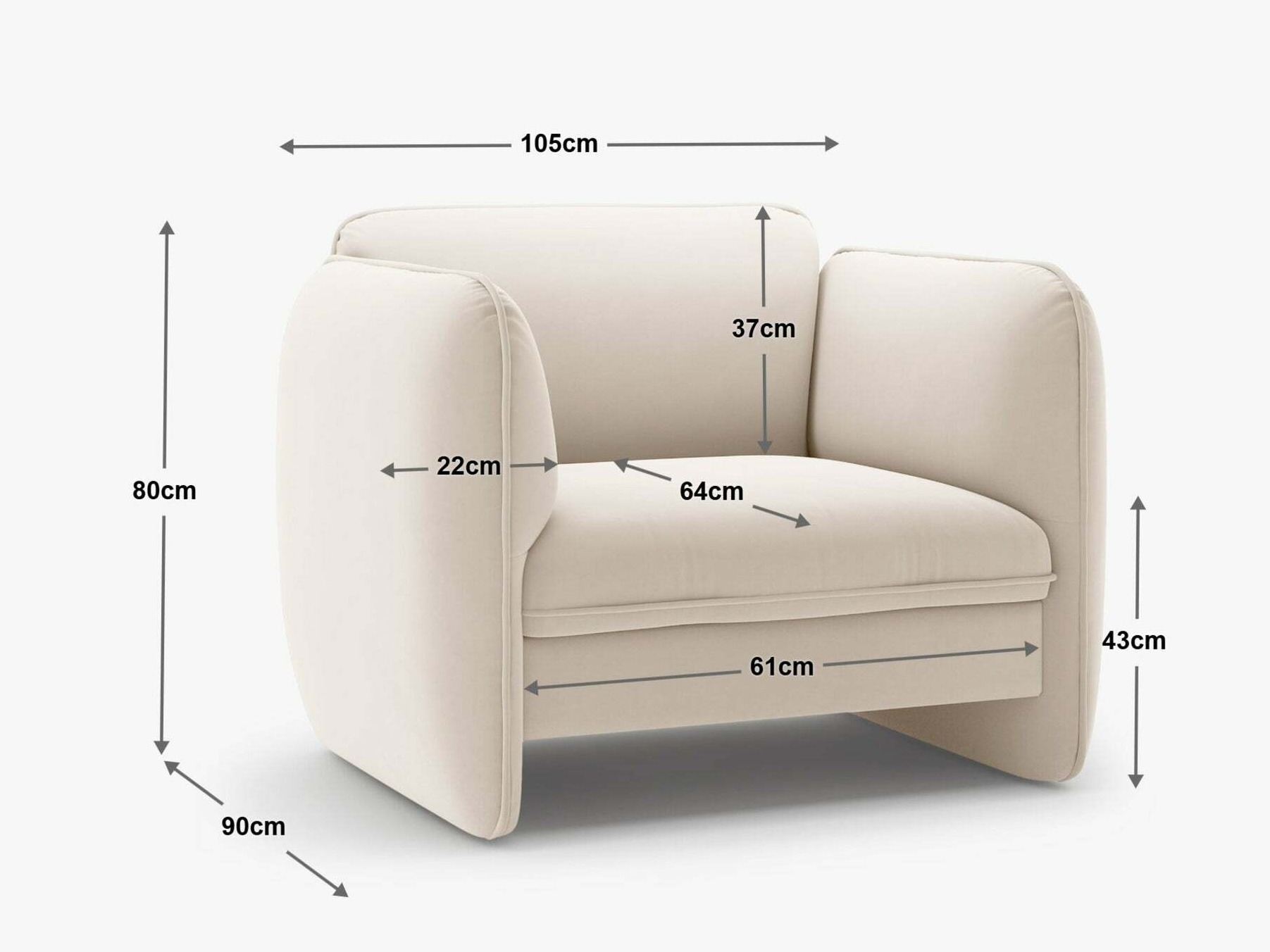 Fotelis Romsero 100 (Magic Velvet 2256)