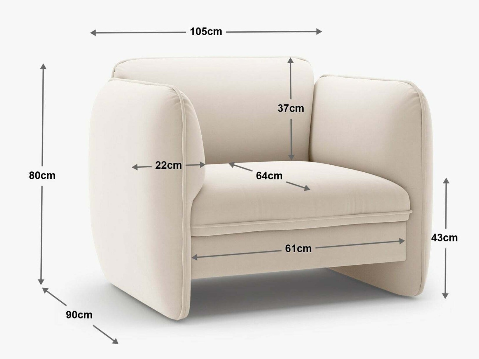 Fotelis Romsero 100 (Magic Velvet 2282)