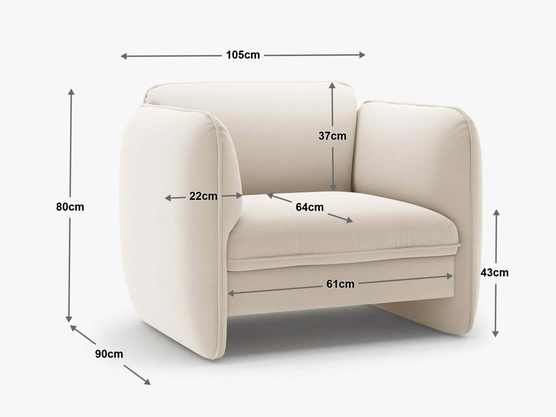Fotelis Romsero 100 (Magic Velvet 2296)