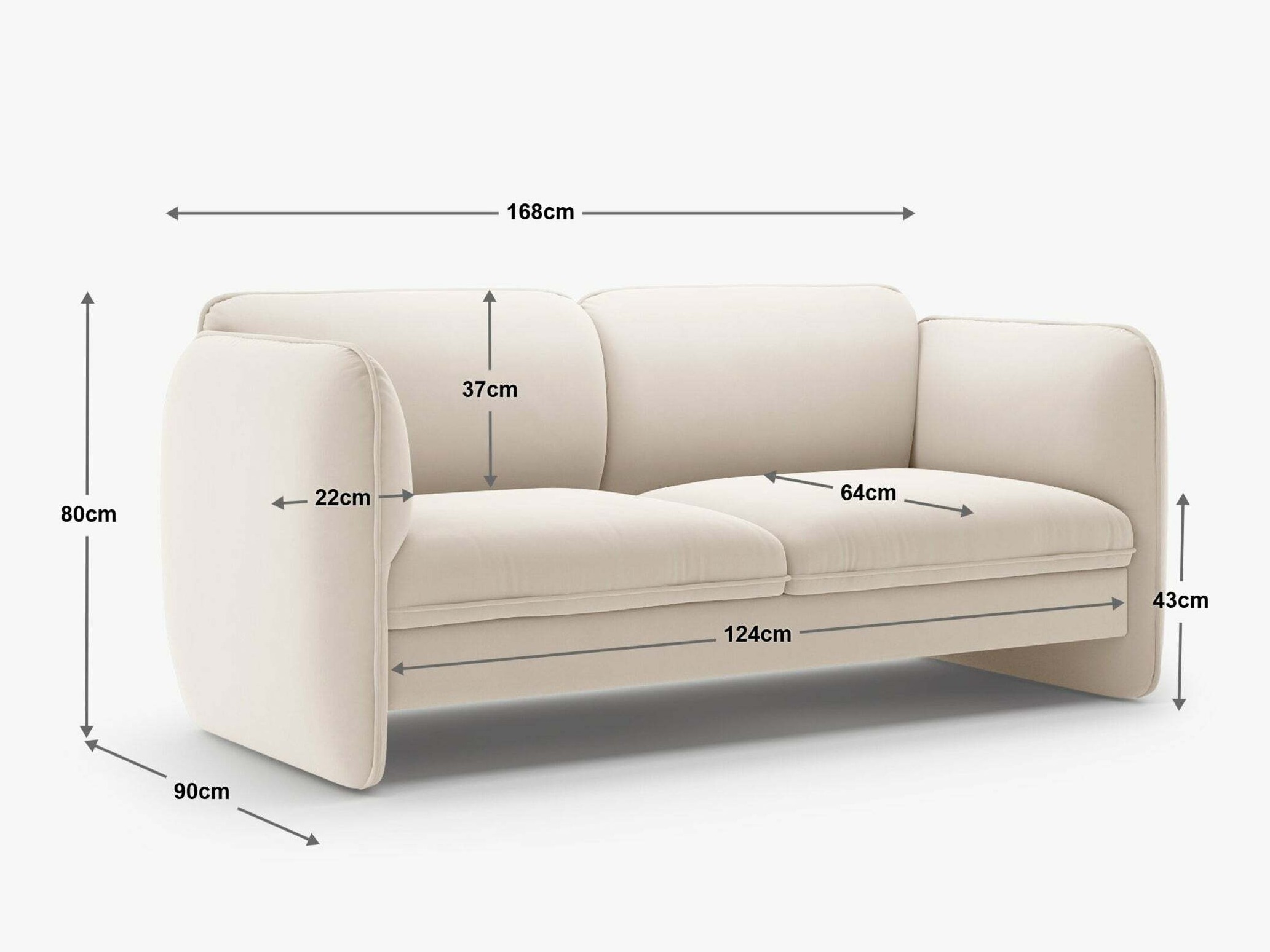 Sofa Romsero 101 (Magic Velvet 2285)