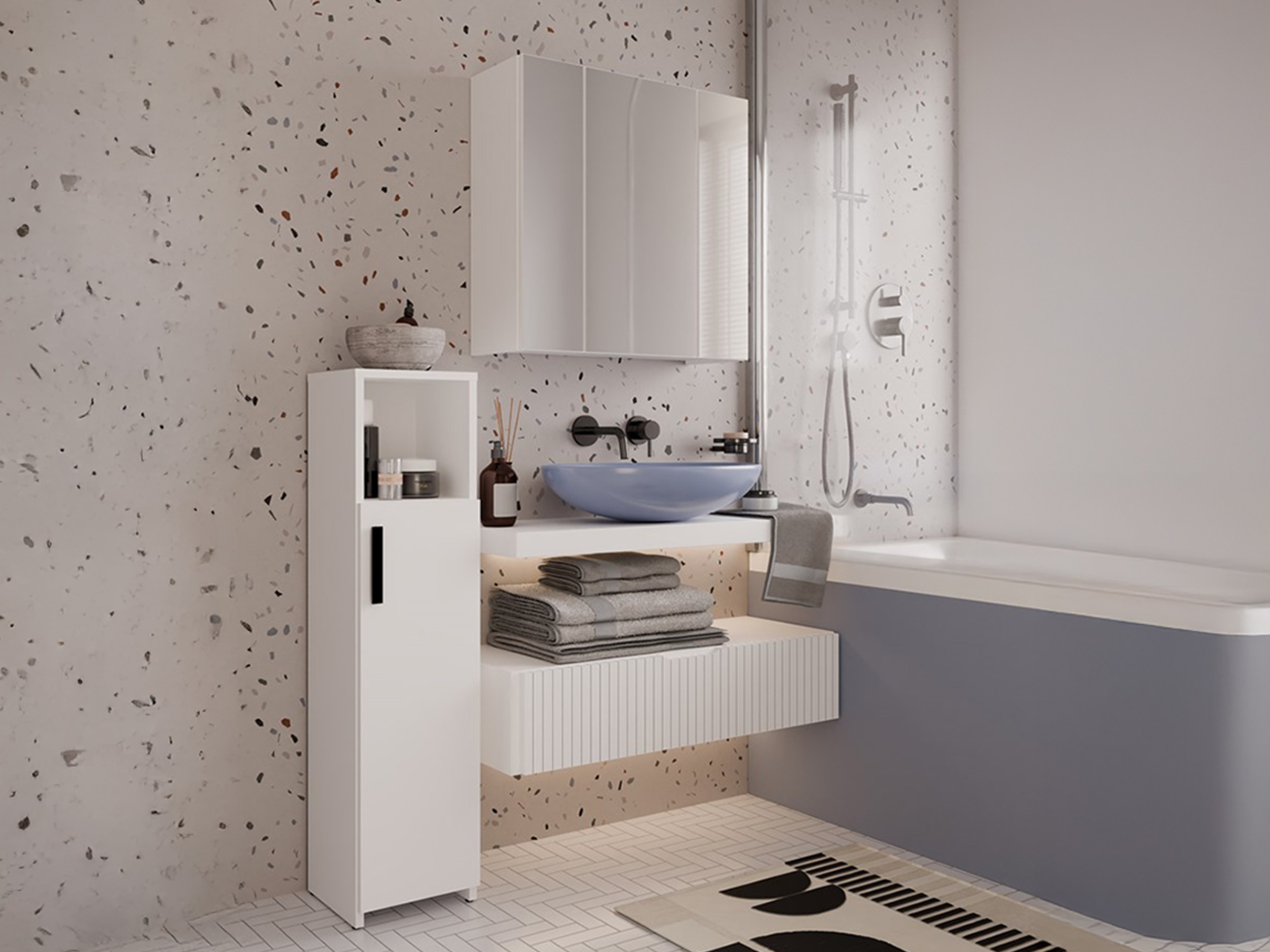 Pastatoma vonios spintelė Mandeville 344