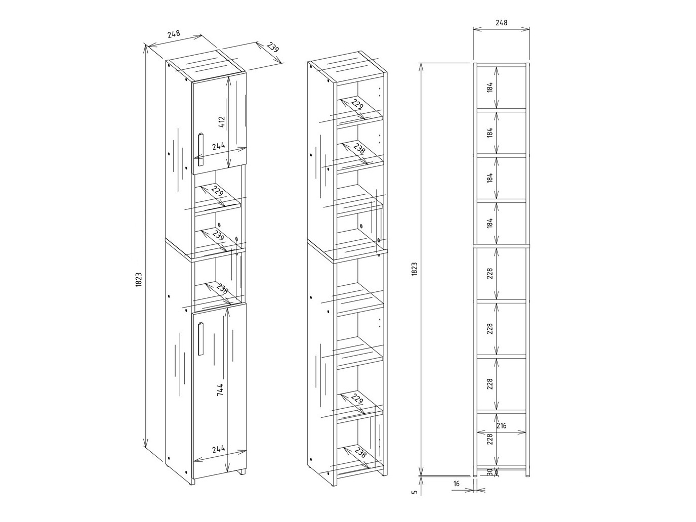 Pastatoma vonios spintelė Mandeville 345