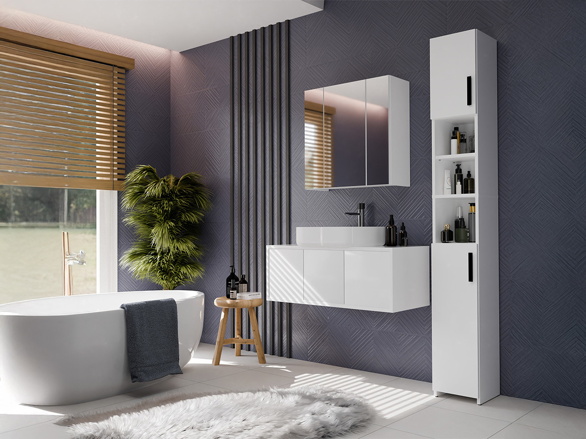 Vonios spintelė su veidrodžiu Mandeville 343