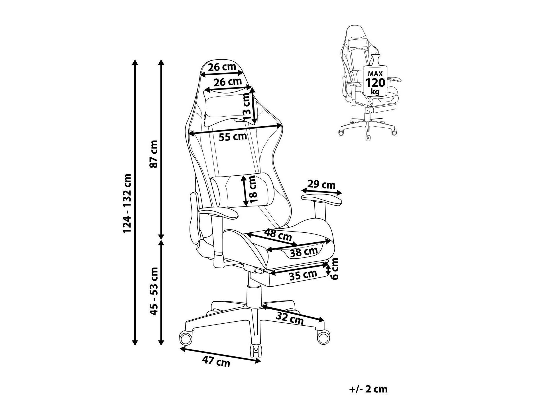 Žaidimų kėdė Berwyn 183 (Juoda + Rožinė)