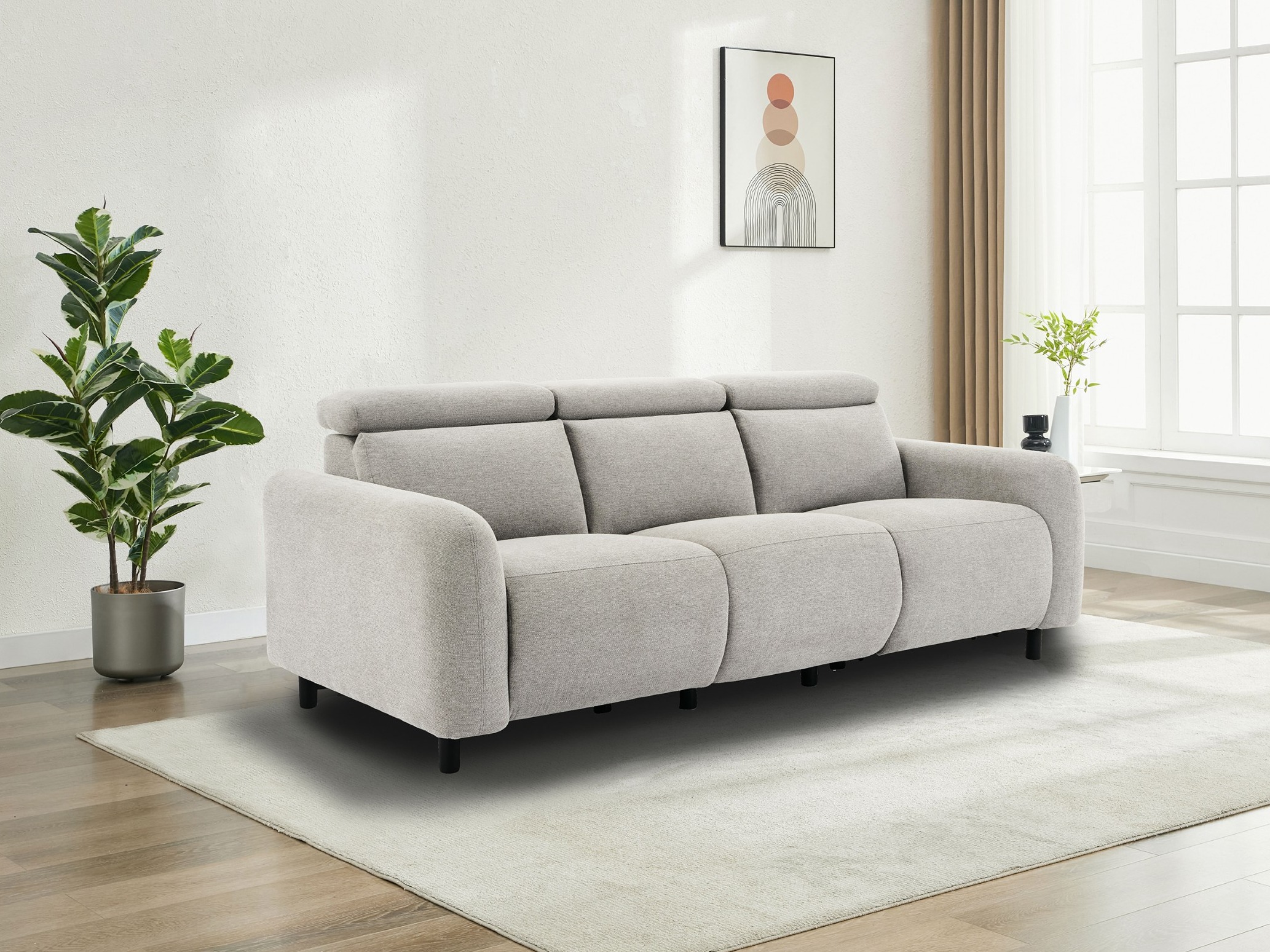 Sofa reglaineris Denton 1511 (Šviesi pilka)