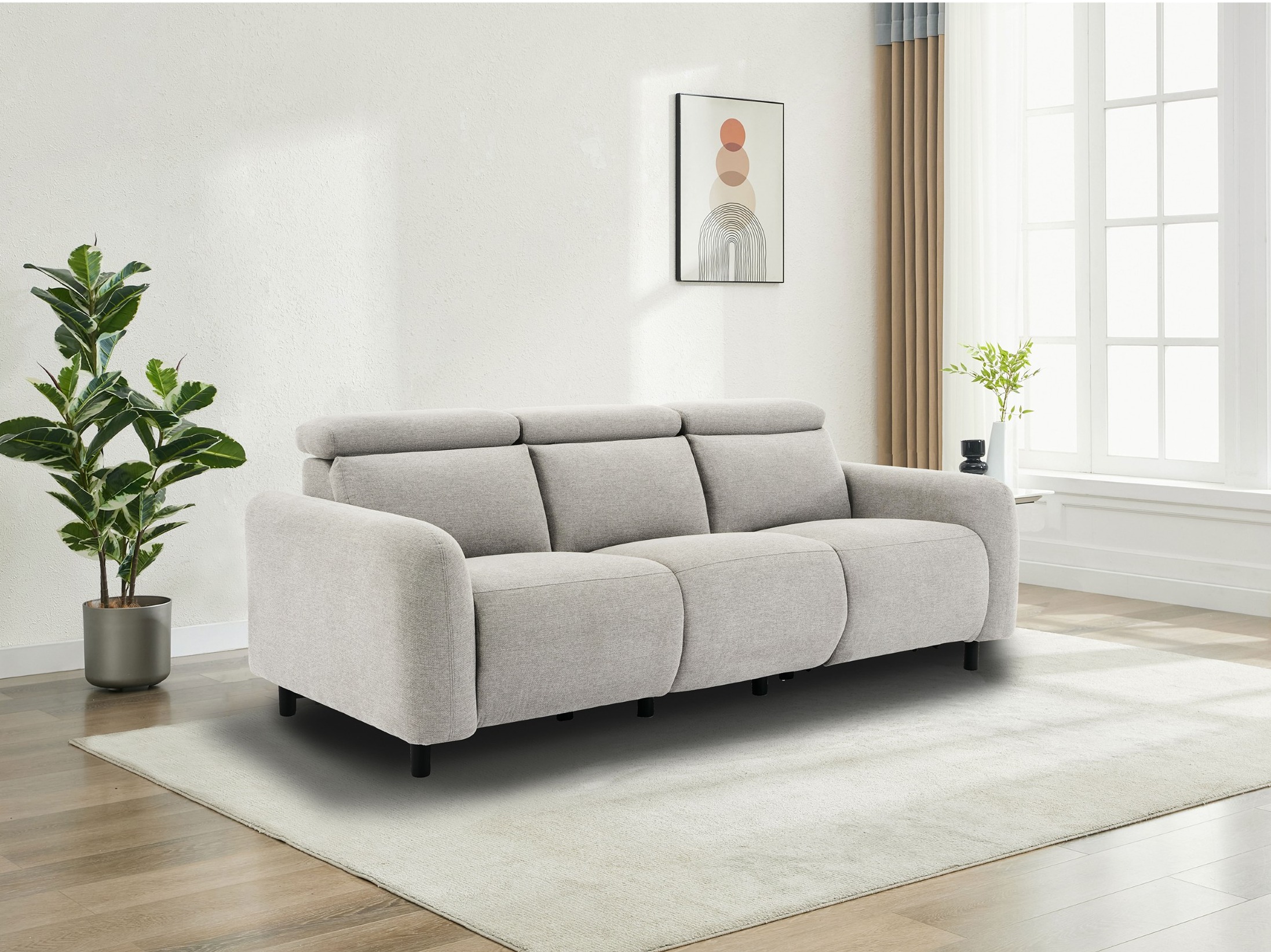 Sofa reglaineris Denton 1512 (Šviesi pilka)