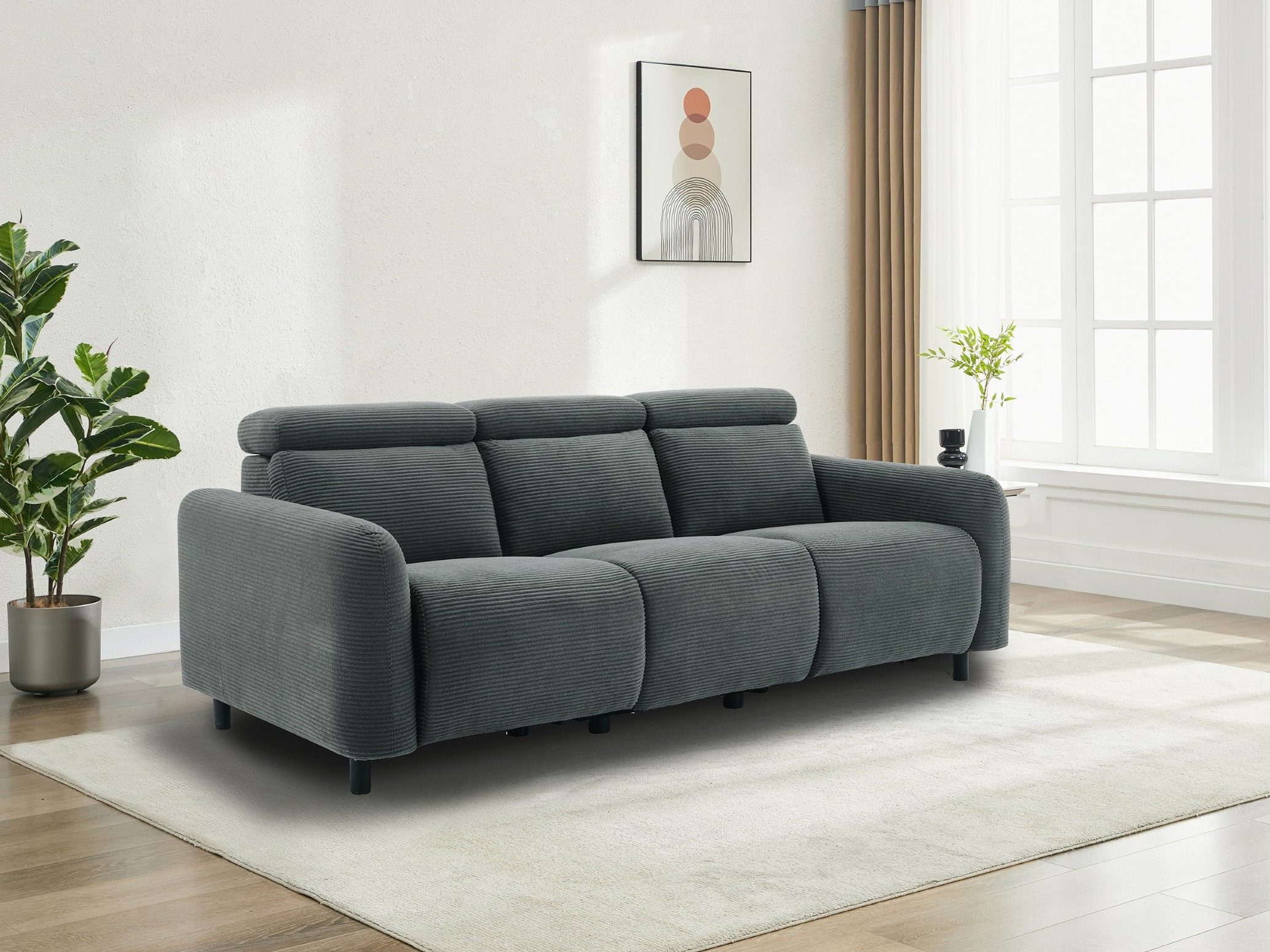 Sofa reglaineris Denton 1512 (Tamsi pilka)