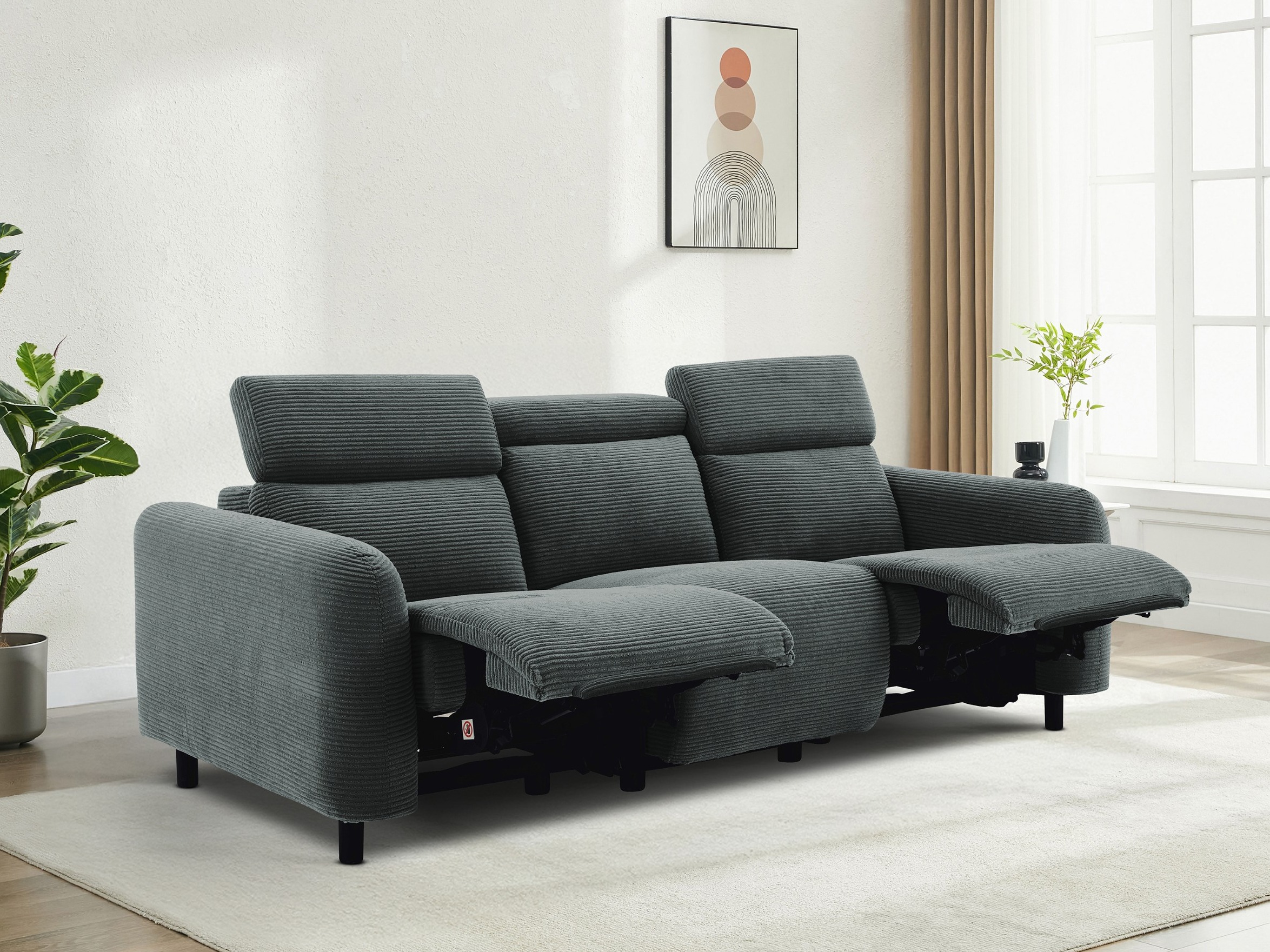 Sofa reglaineris Denton 1512 (Tamsi pilka)