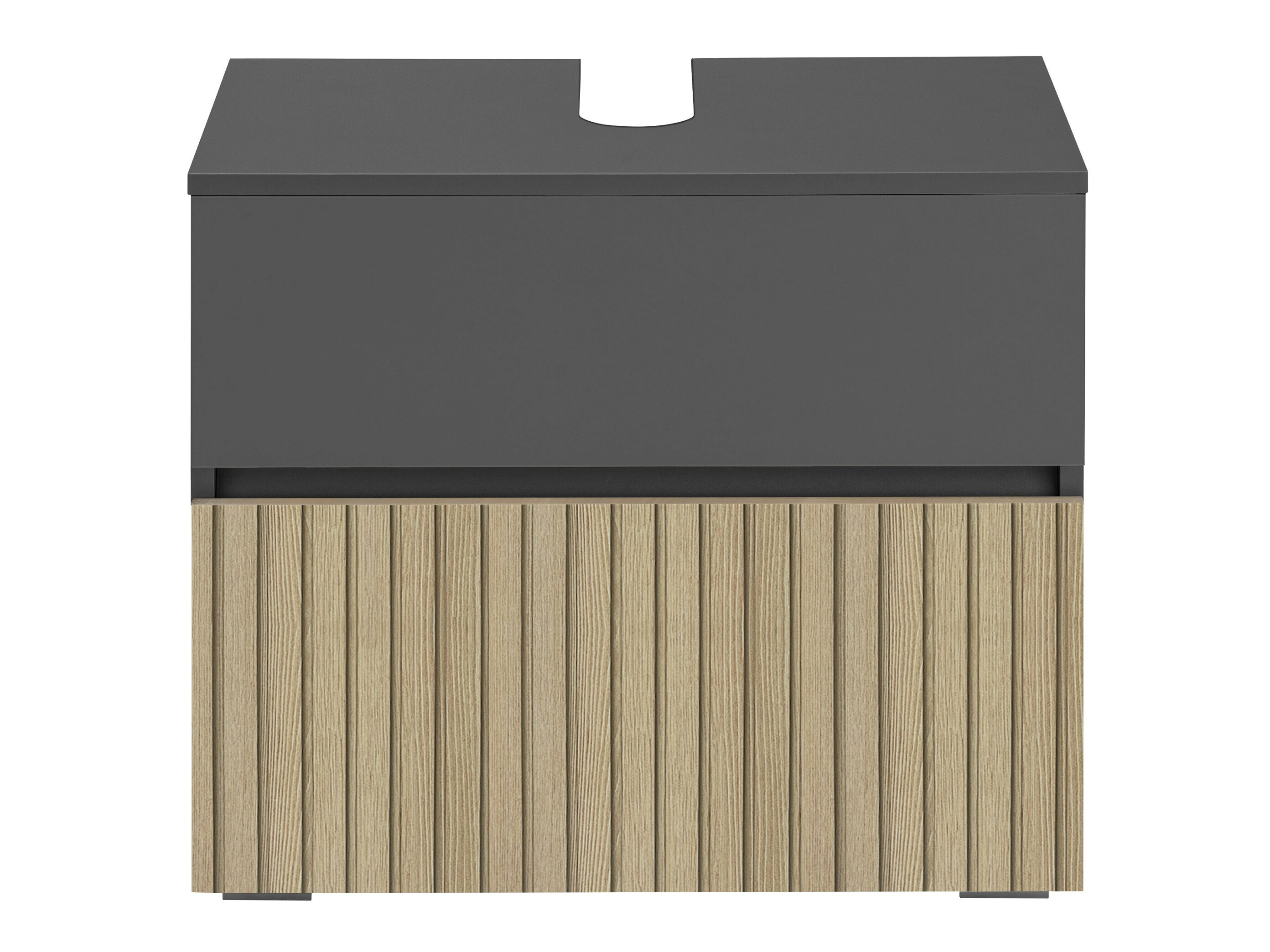 Pastatoma vonios spintelė praustuvui Soncamu 110 (Antracitas + Šviesus ąžuolas)