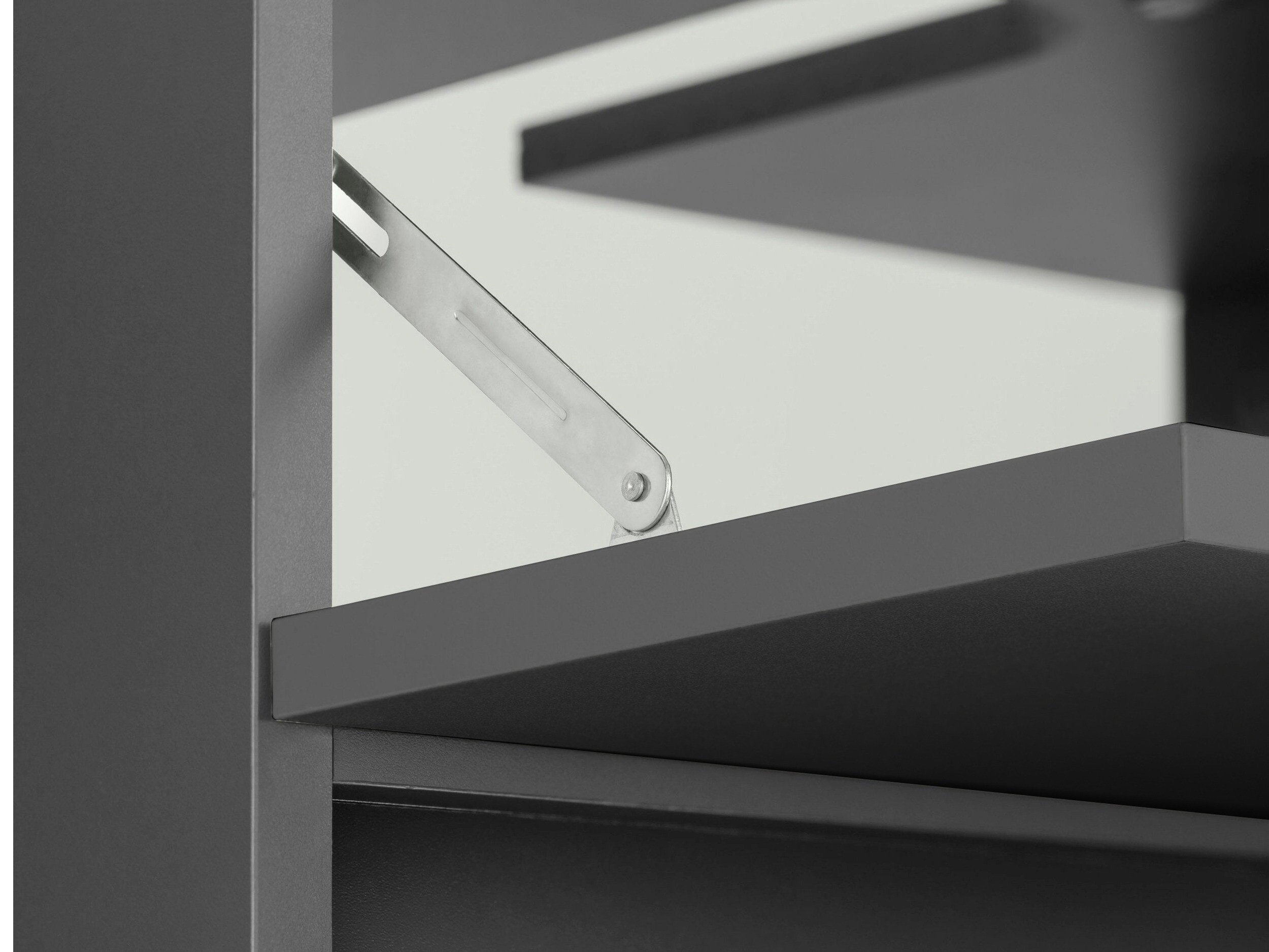 Pastatoma vonios spintelė praustuvui Soncamu 110 (Antracitas + Šviesus ąžuolas)