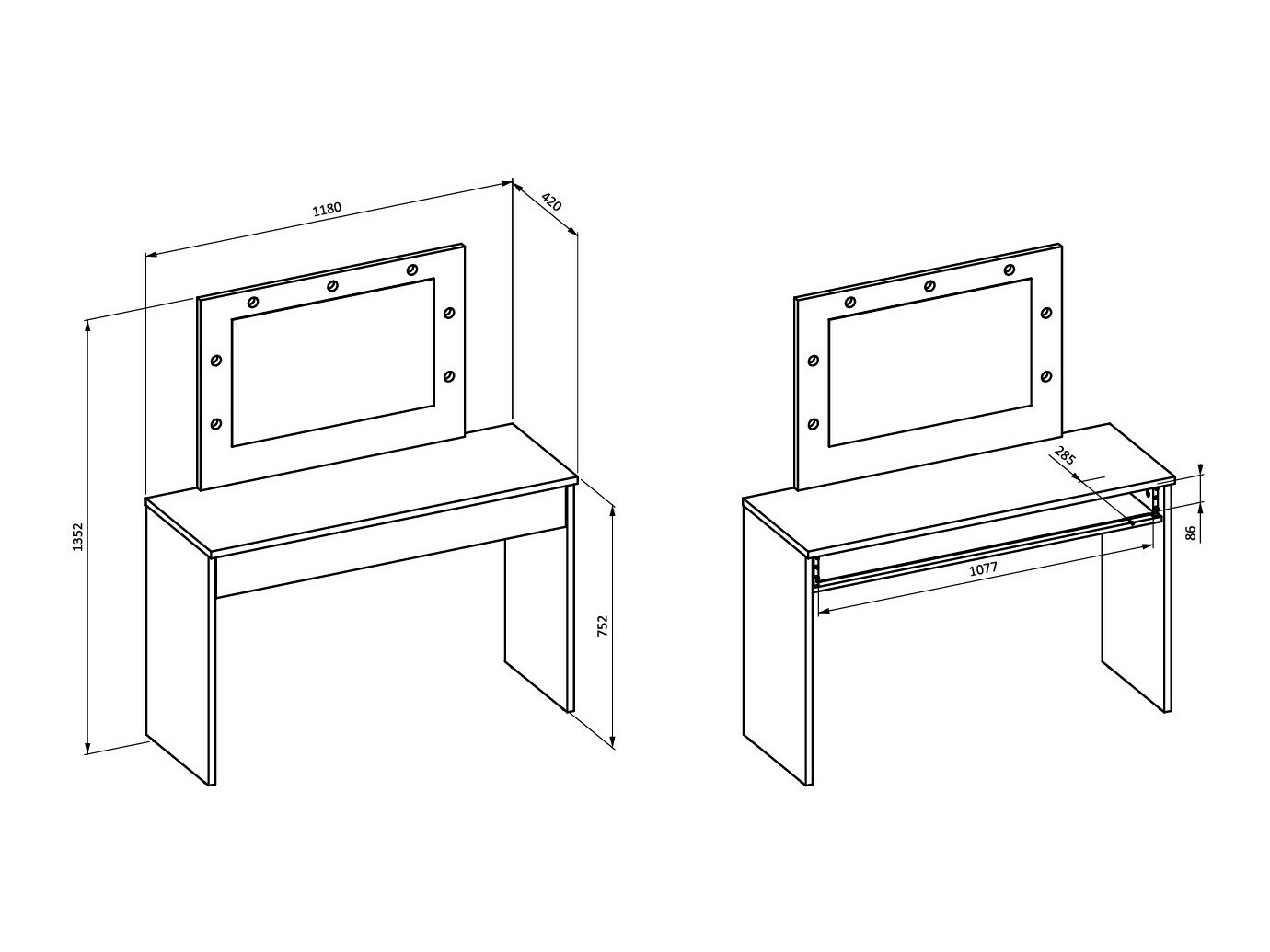 Makiažo staliukas ST7996