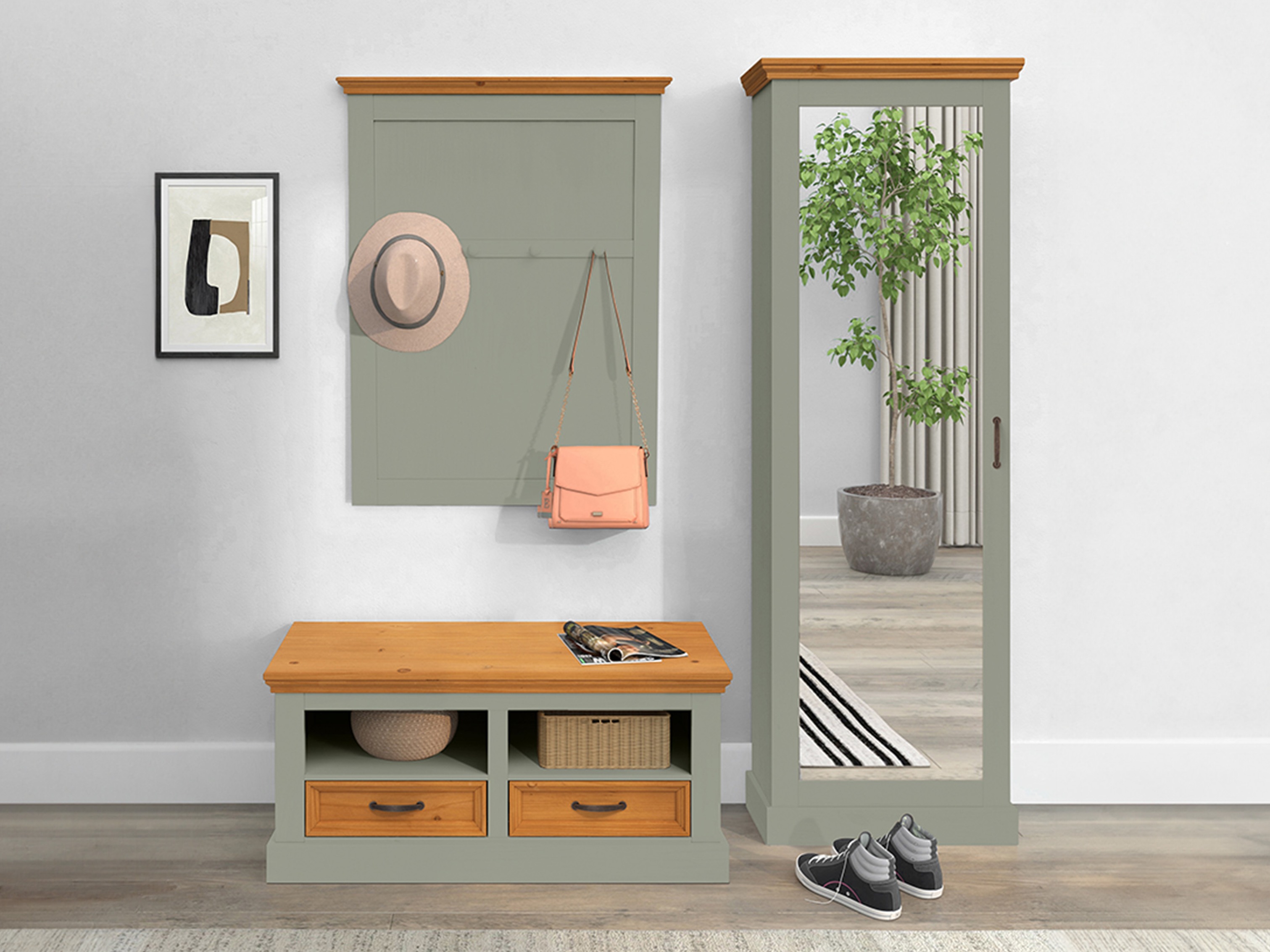 TV staliukas Tolelio 128 (Žalia + Pušis)