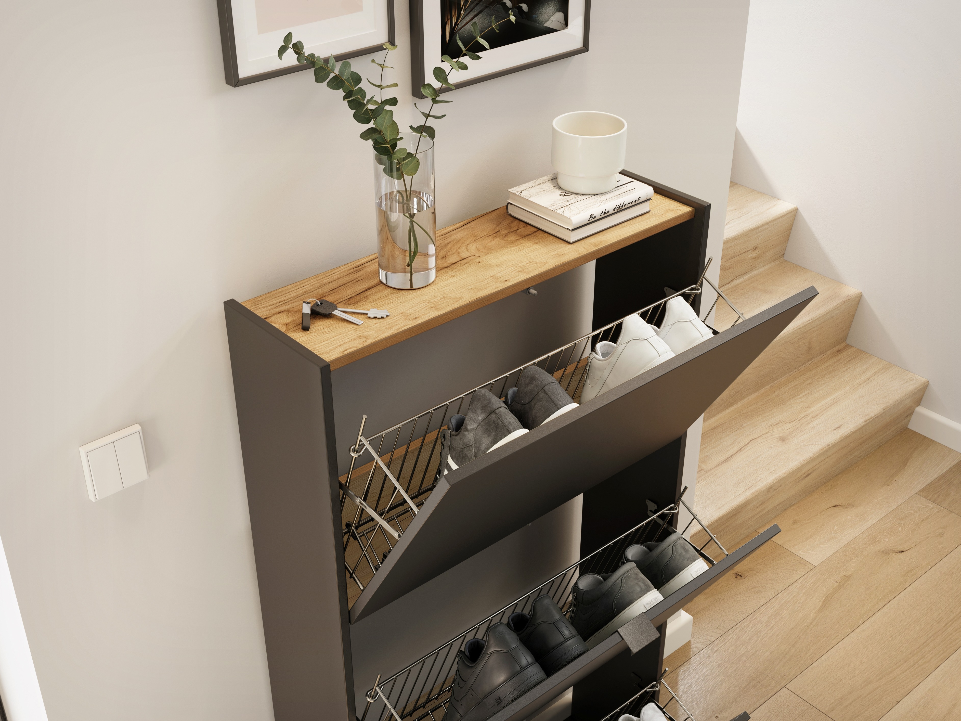 Batų dėžė Cirsale 113 (Navarra ąžuolas + Grafitas)