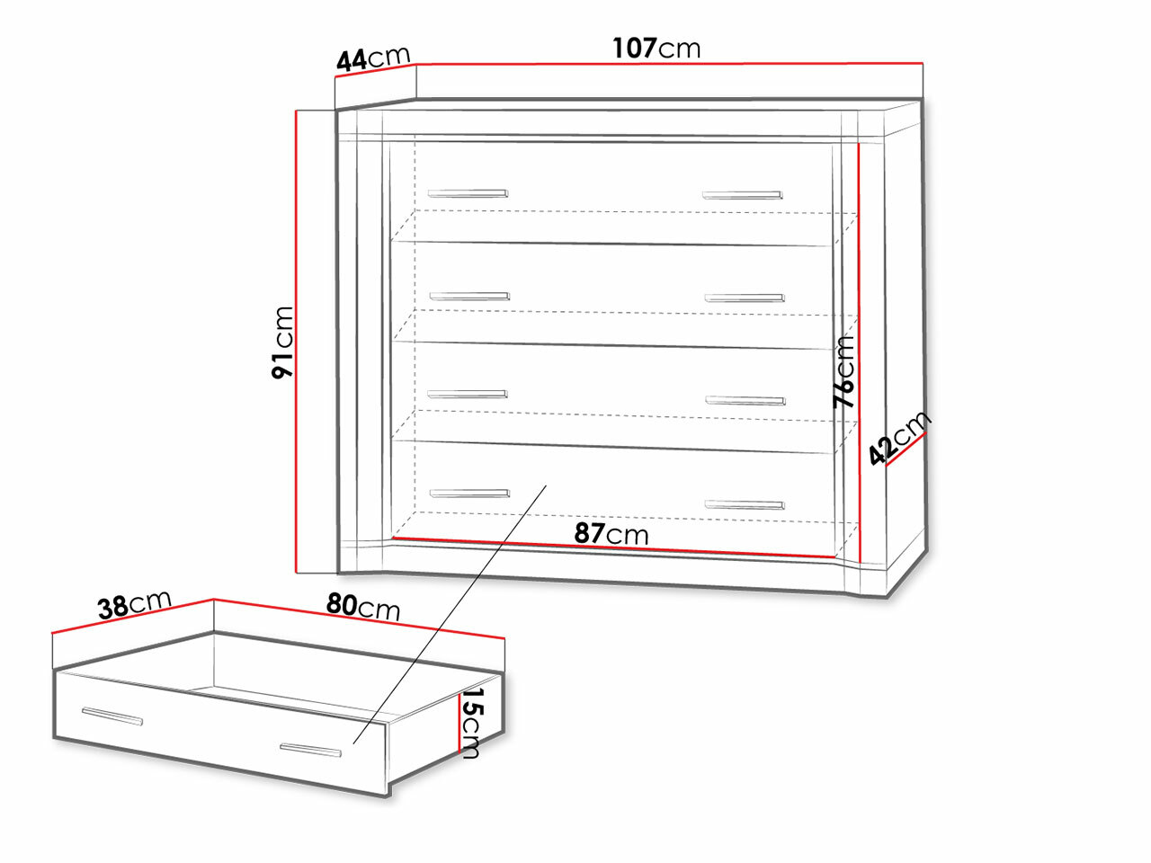 Komoda Lorelie 101 (Sonomos ąžuolas)