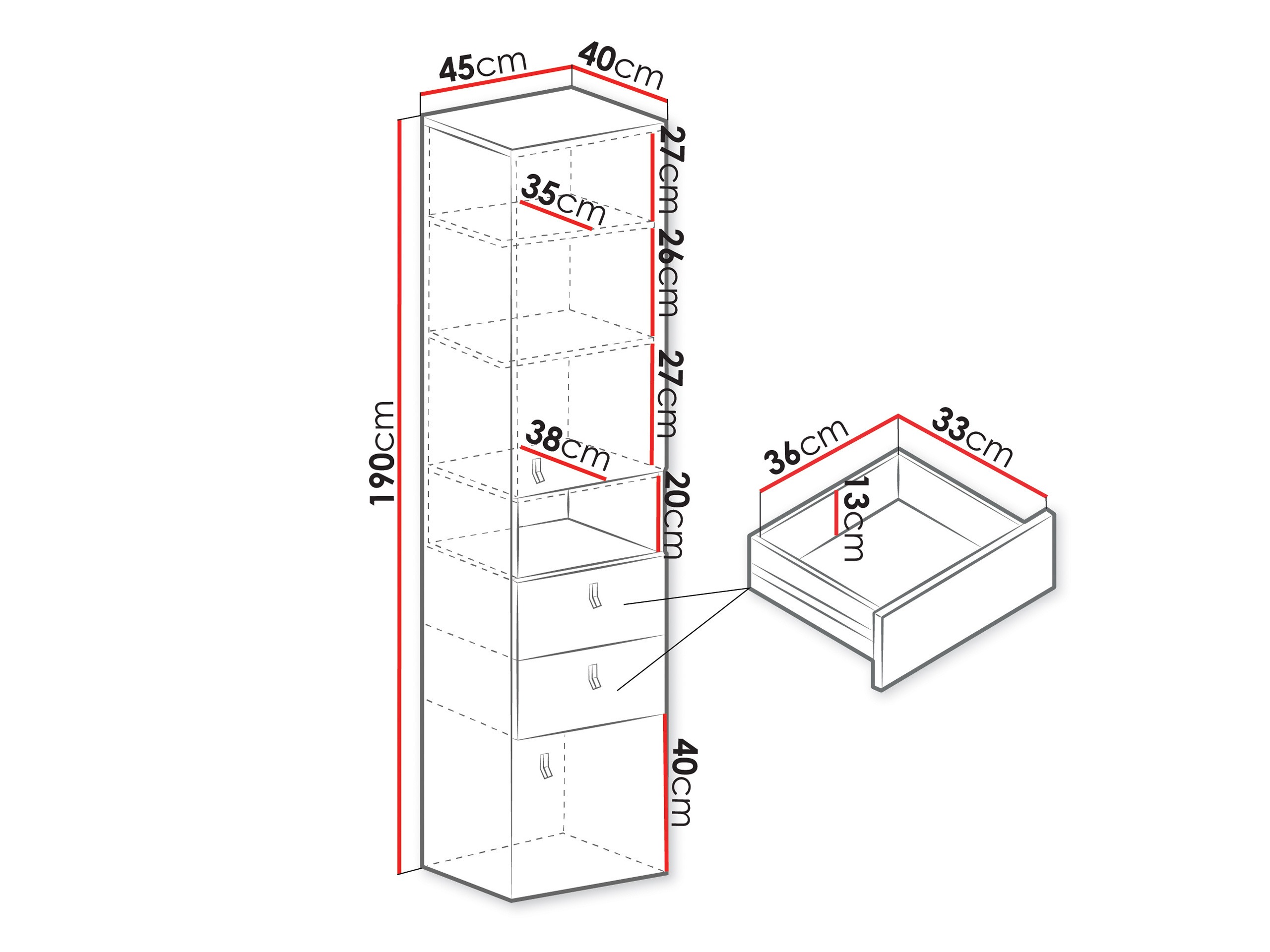 Lentyna Camteso 102 (Balta + Ąžuolas + Turkis)