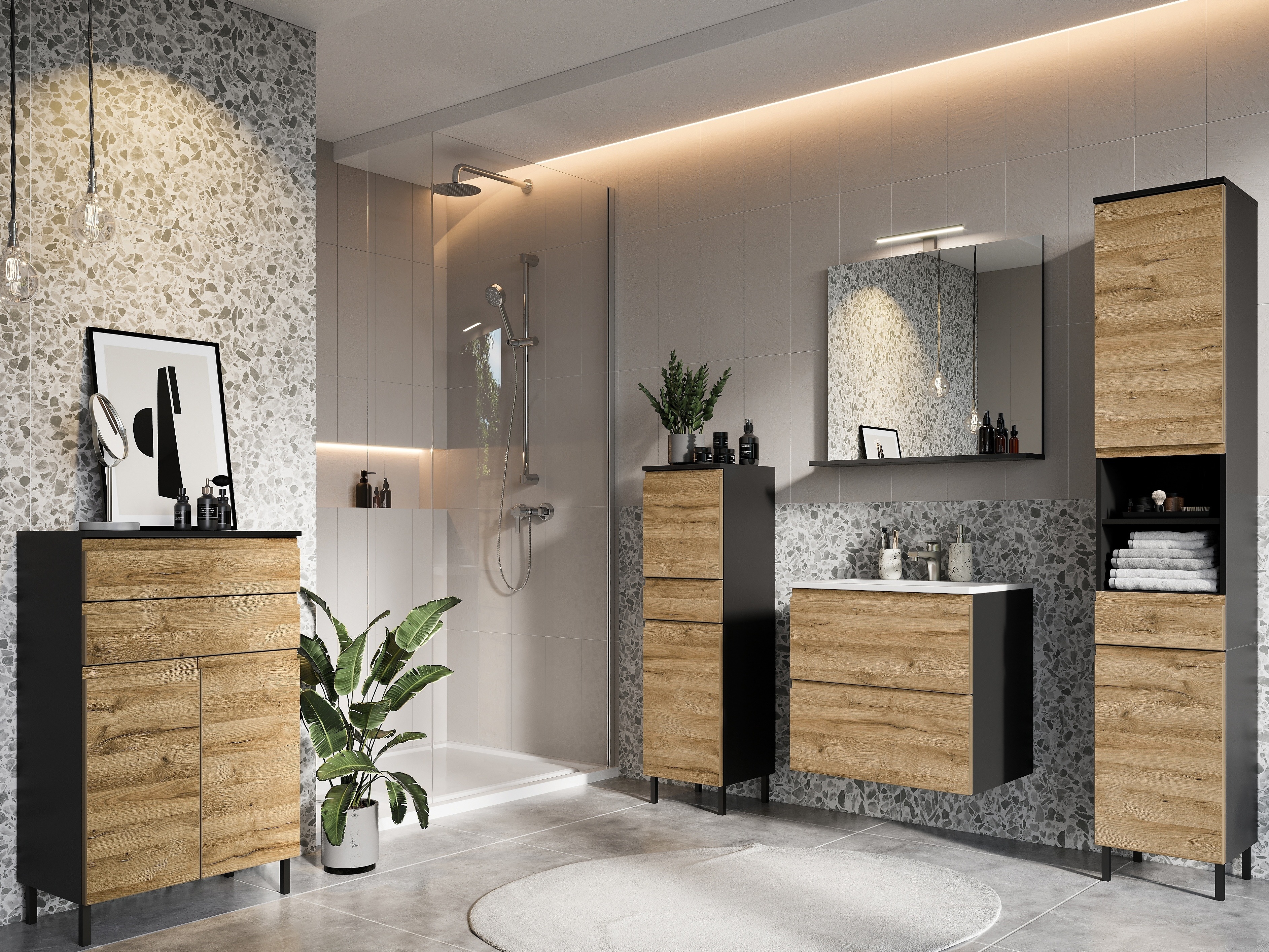 Pakabinama vonios spintelė praustuvui Talmira 116