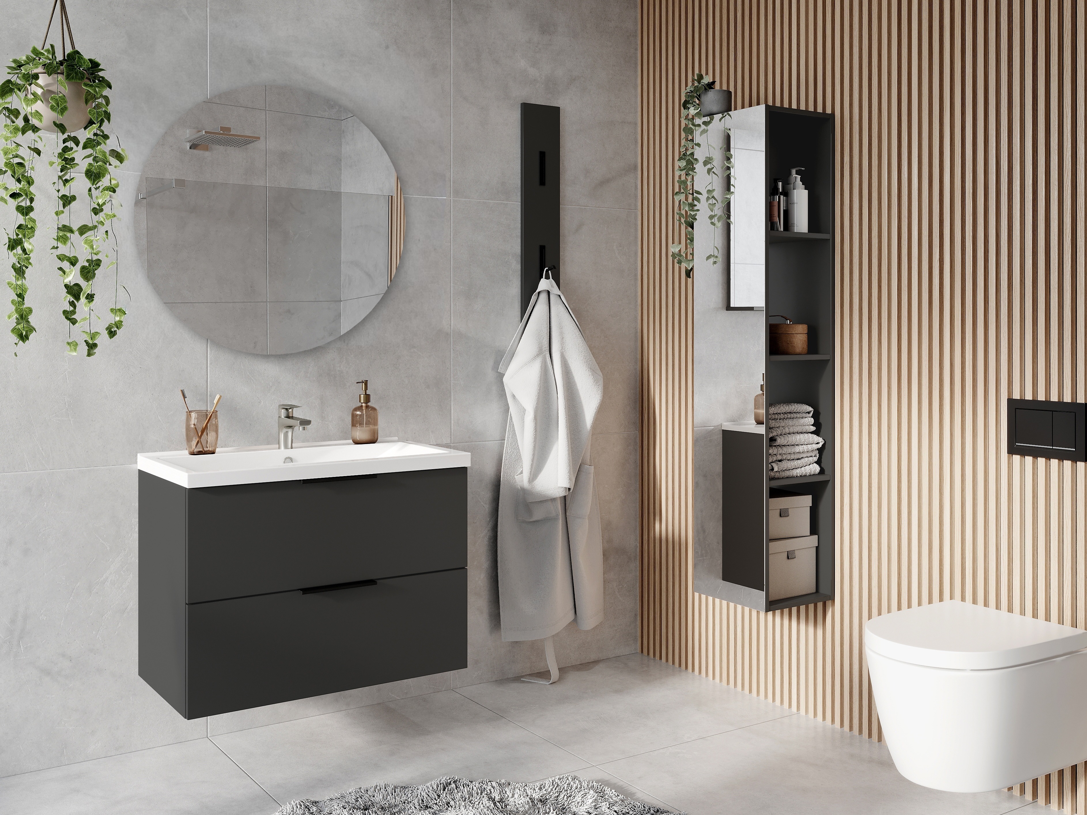 Pakabinama vonios spintelė praustuvui Temeli 111