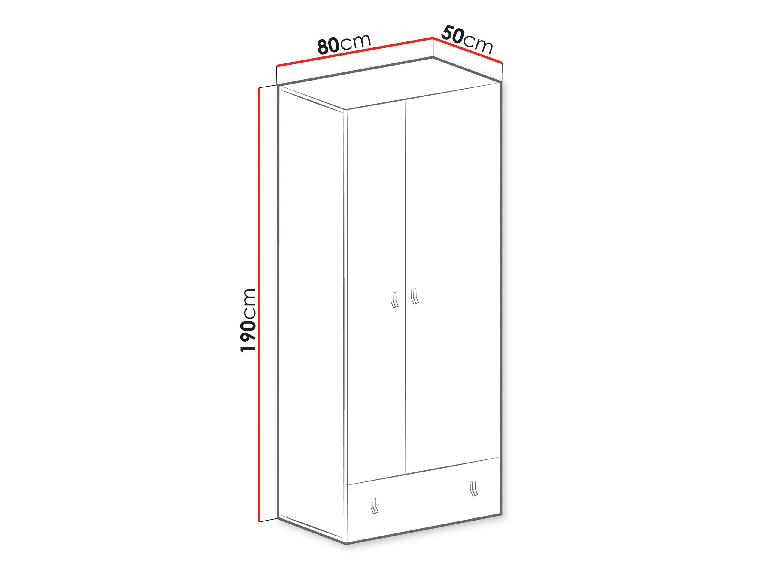 Spinta Camteso 101 (Balta + Ąžuolas + Turkis)