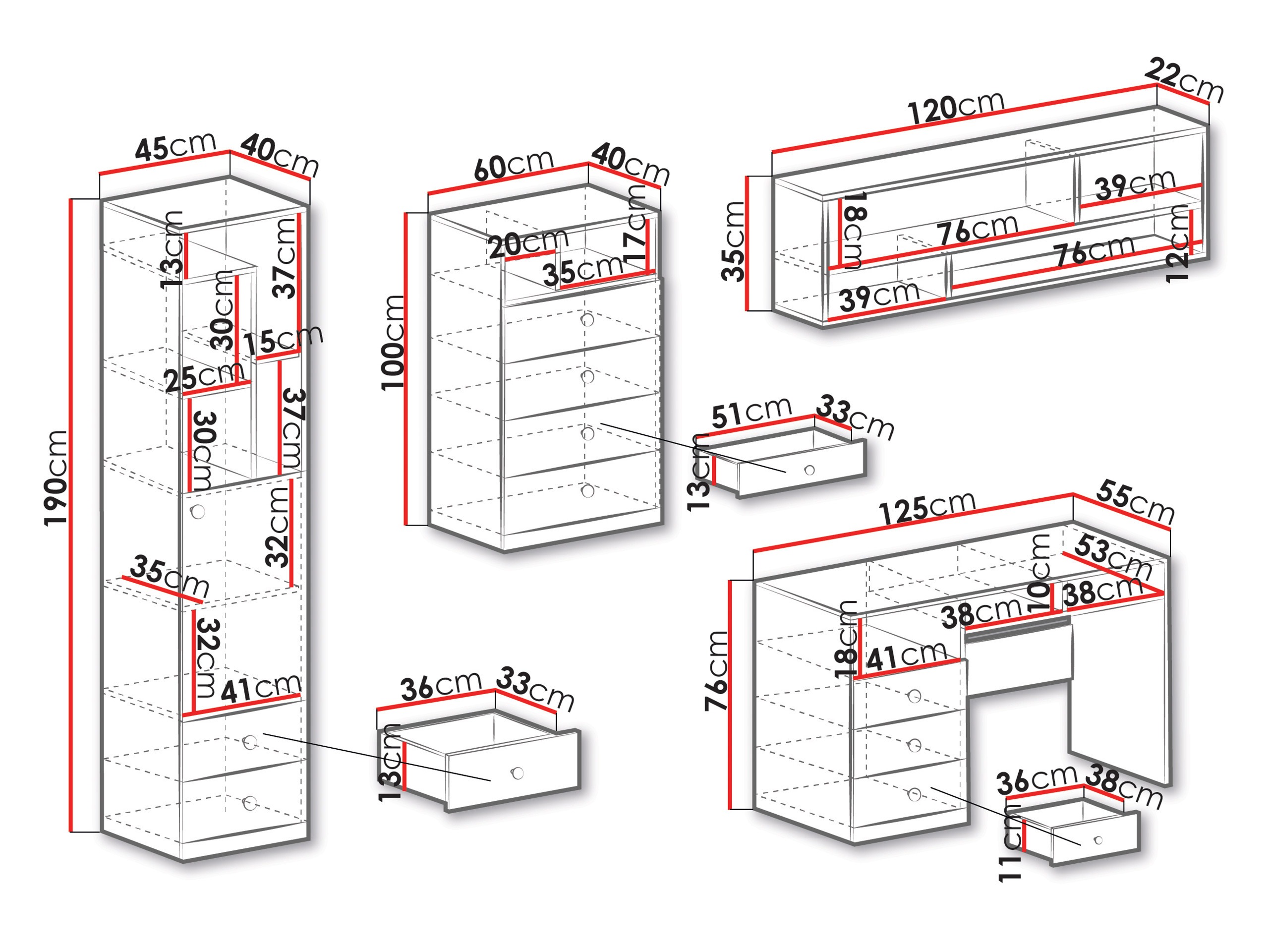 Baldų komplektas Tesmonu 116