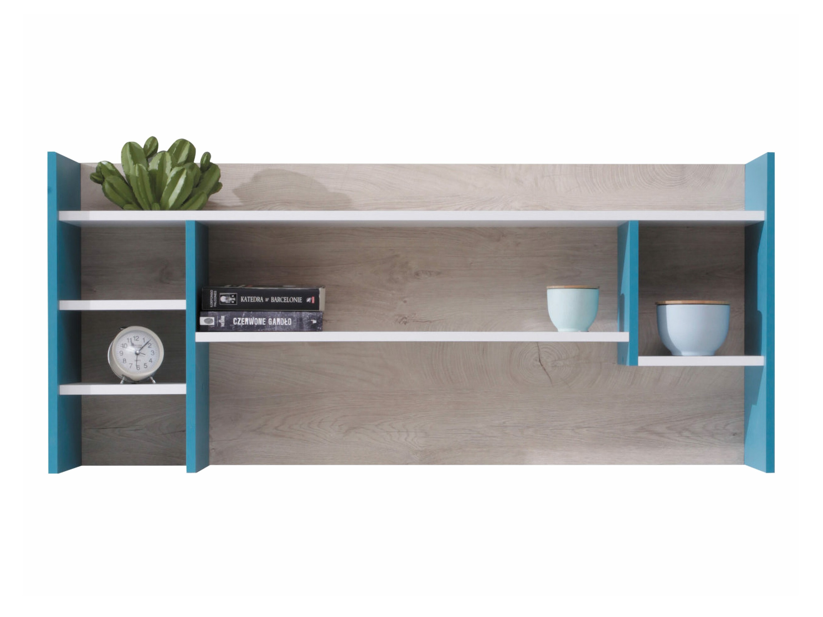 Pakabinama lentyna Camteso 109 (Balta + Ąžuolas + Turkis)