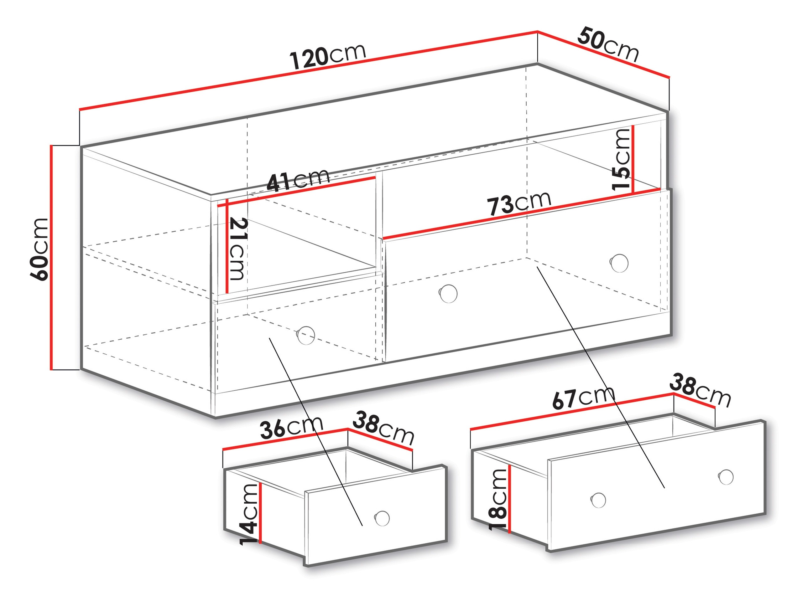 TV staliukas Tesmonu 110
