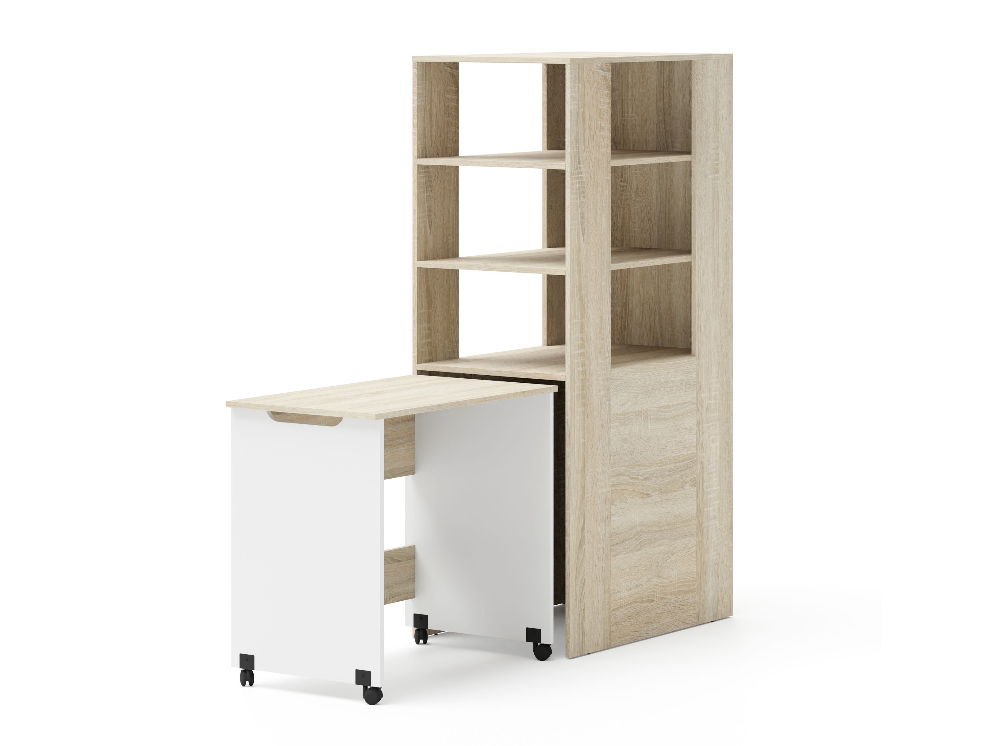 Darbo stalas Elitenu 100 (Sonomos ąžuolas + Balta)