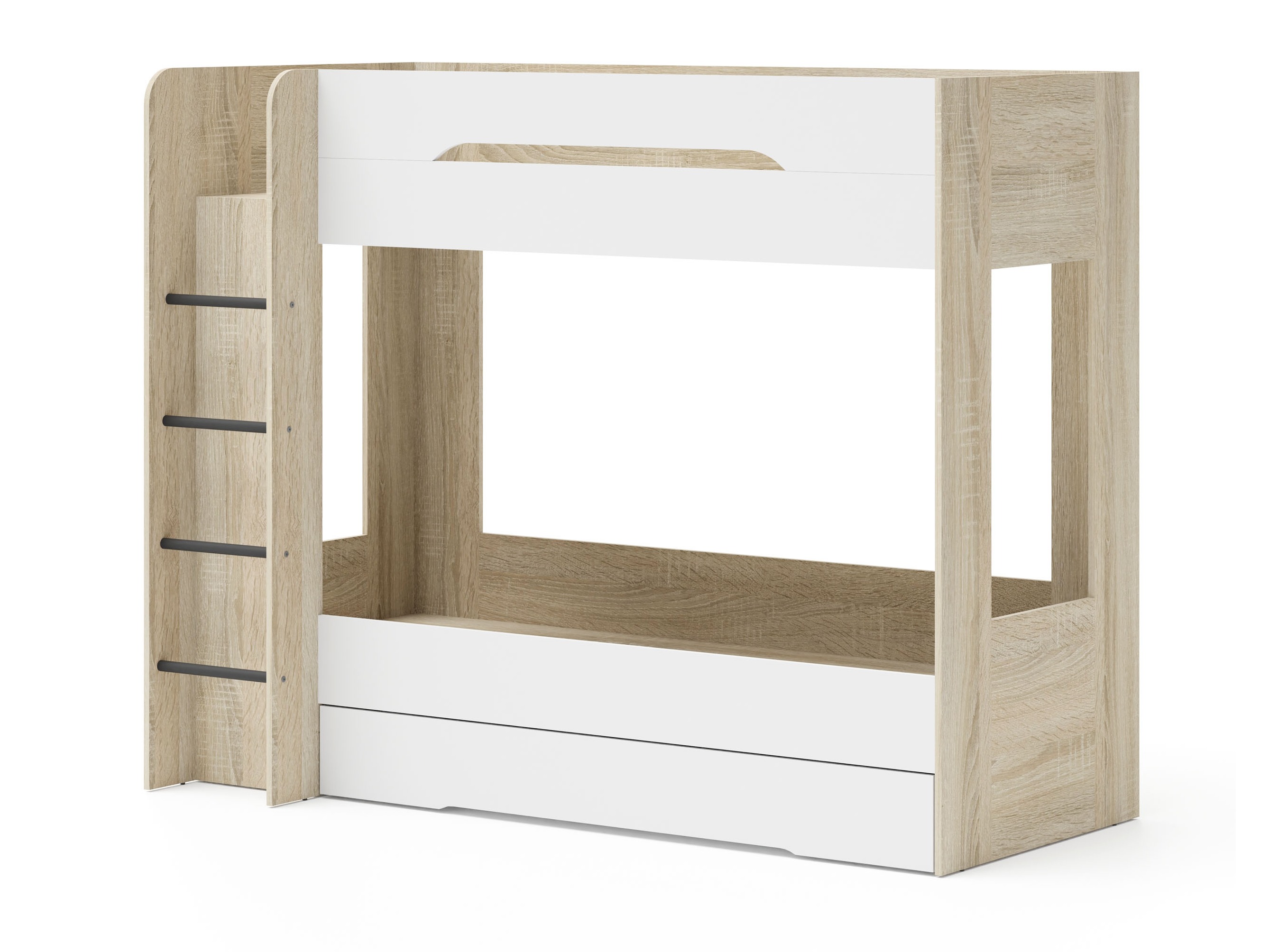 Dviaukštė lova Elitenu 103 (Sonomos ąžuolas+ Balta)