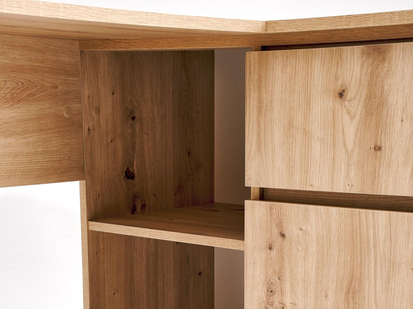 Kampinis darbo stalas Houston 1950 (Artisan ąžuolas)