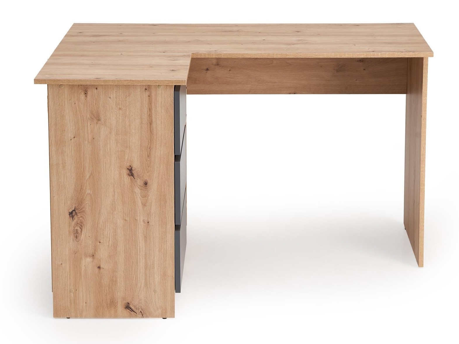 Kampinis darbo stalas Houston 1950 (Grafitas + Artisan ąžuolas)