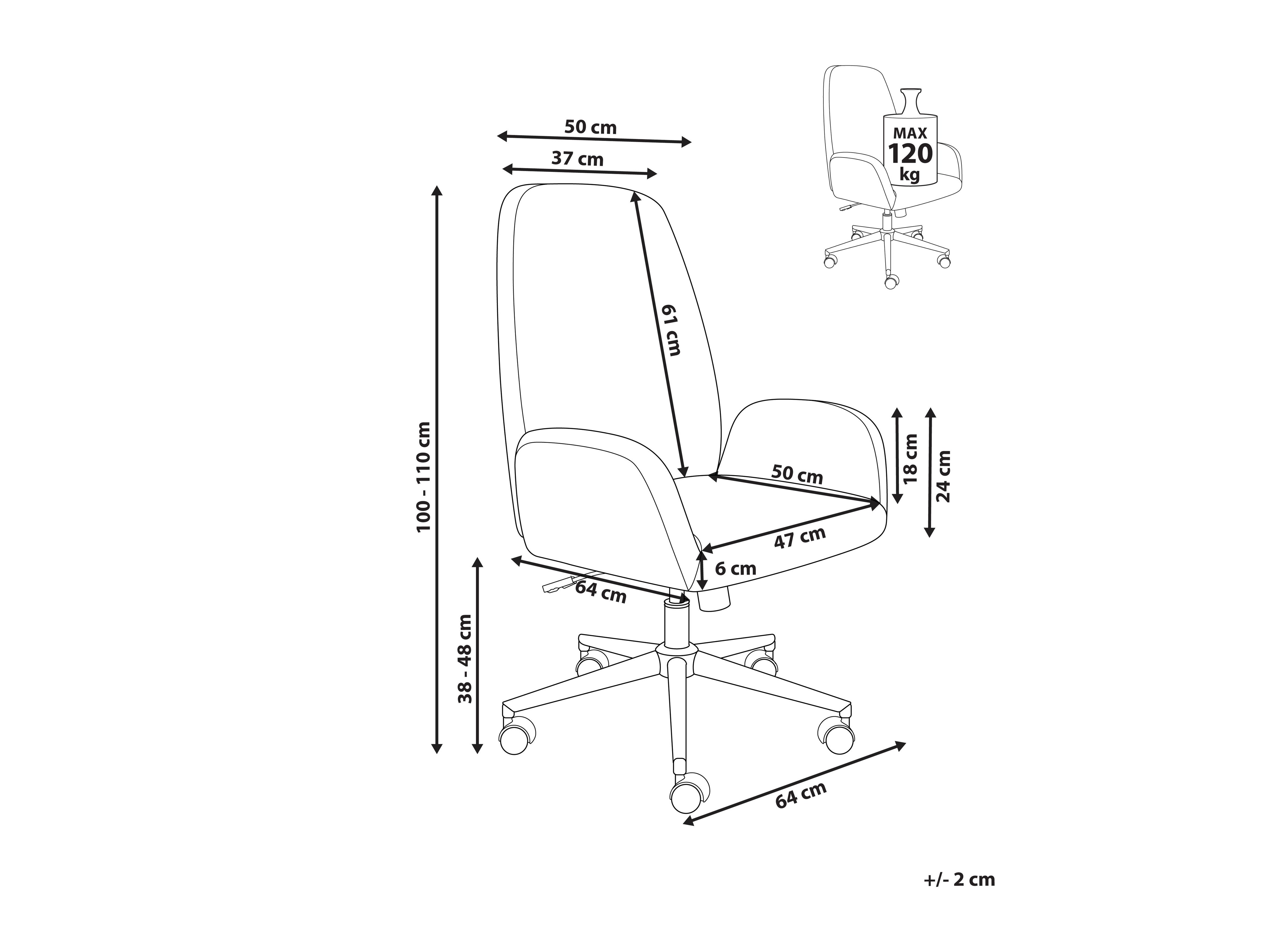 Biuro kėdė Berwyn 2866 (Ruda)