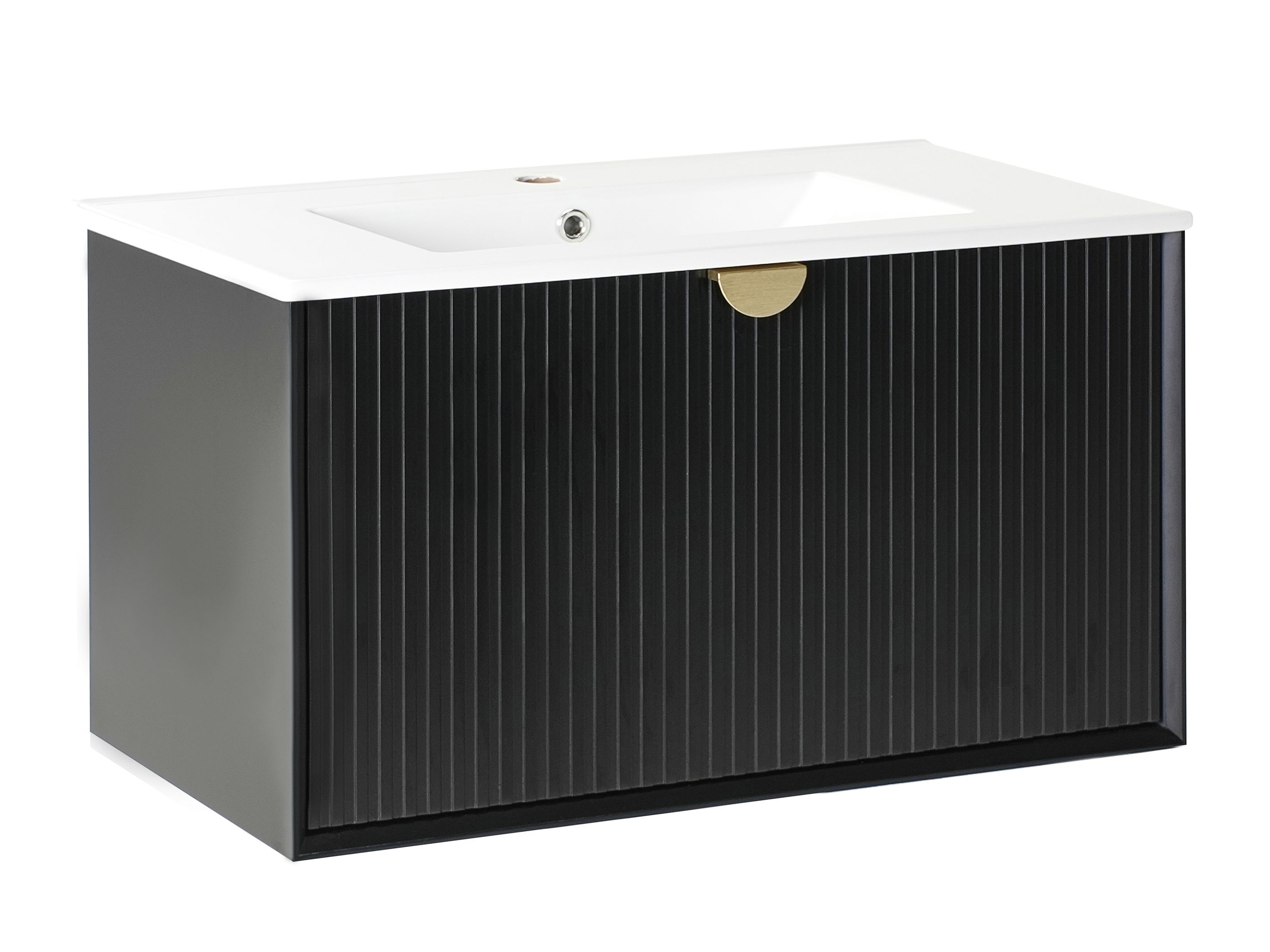 Pakabinama vonios spintelė praustuvui Berwyn 2871 (Juoda)