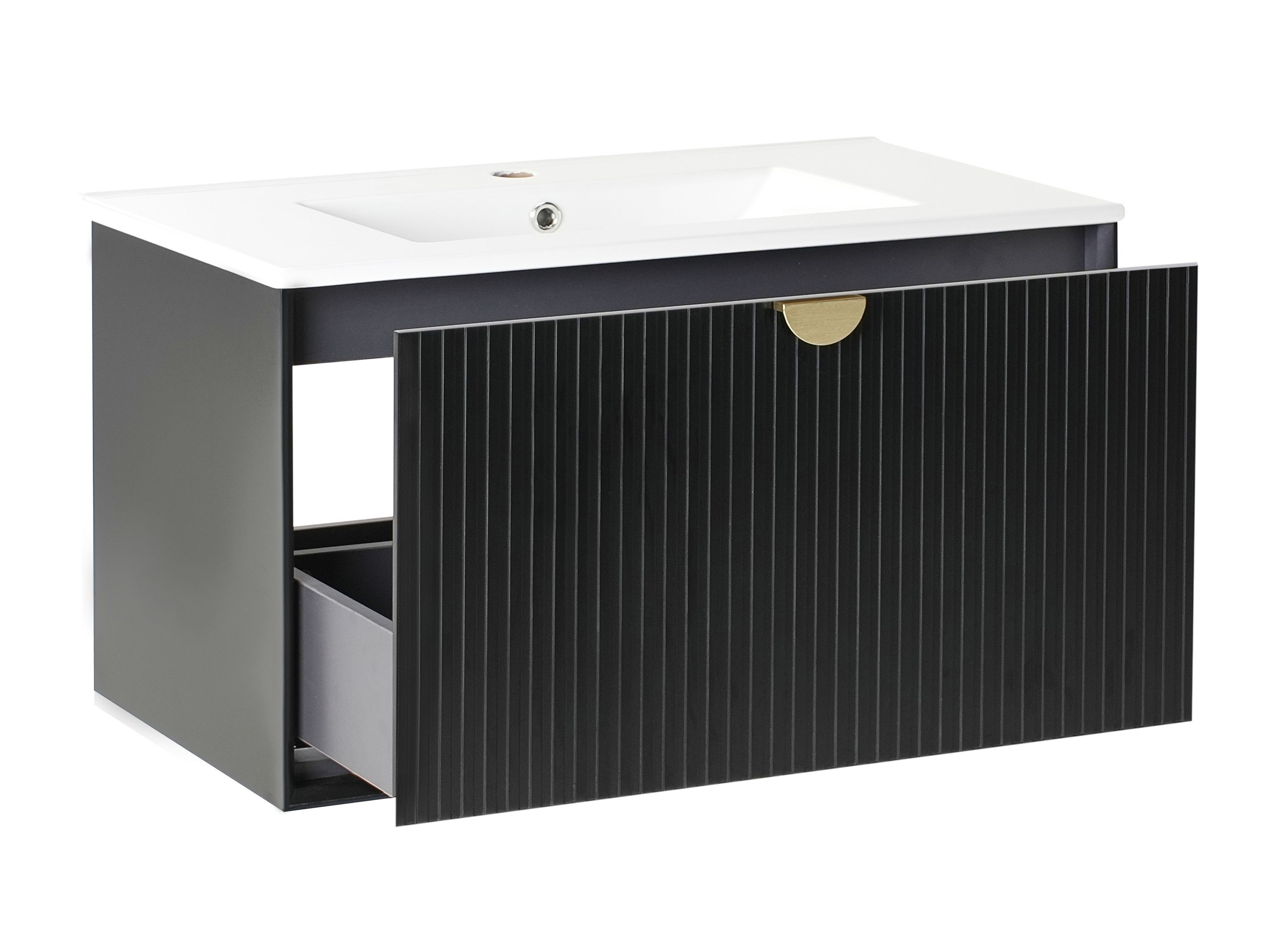 Pakabinama vonios spintelė praustuvui Berwyn 2871 (Juoda)