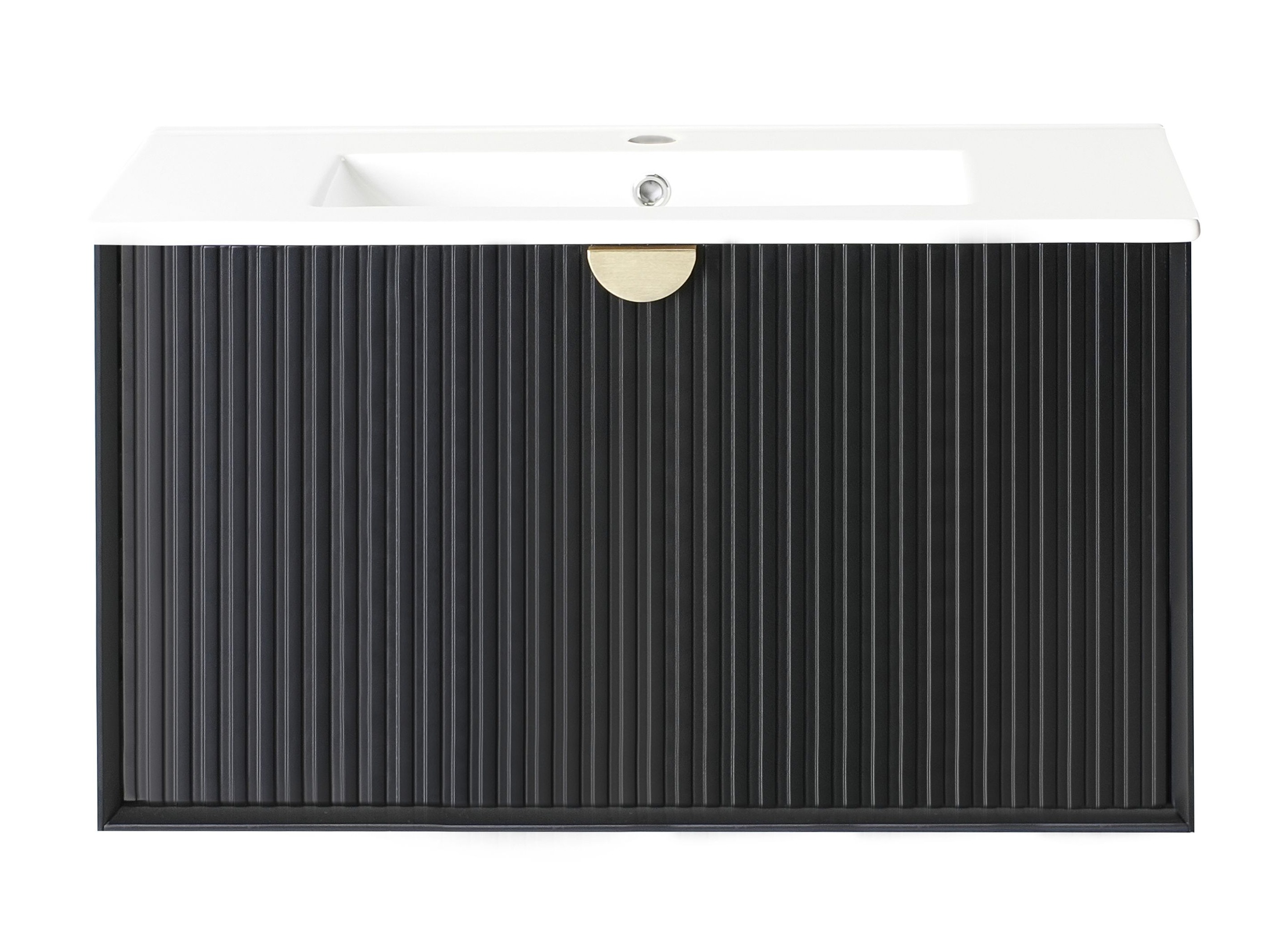 Pakabinama vonios spintelė praustuvui Berwyn 2871 (Juoda)