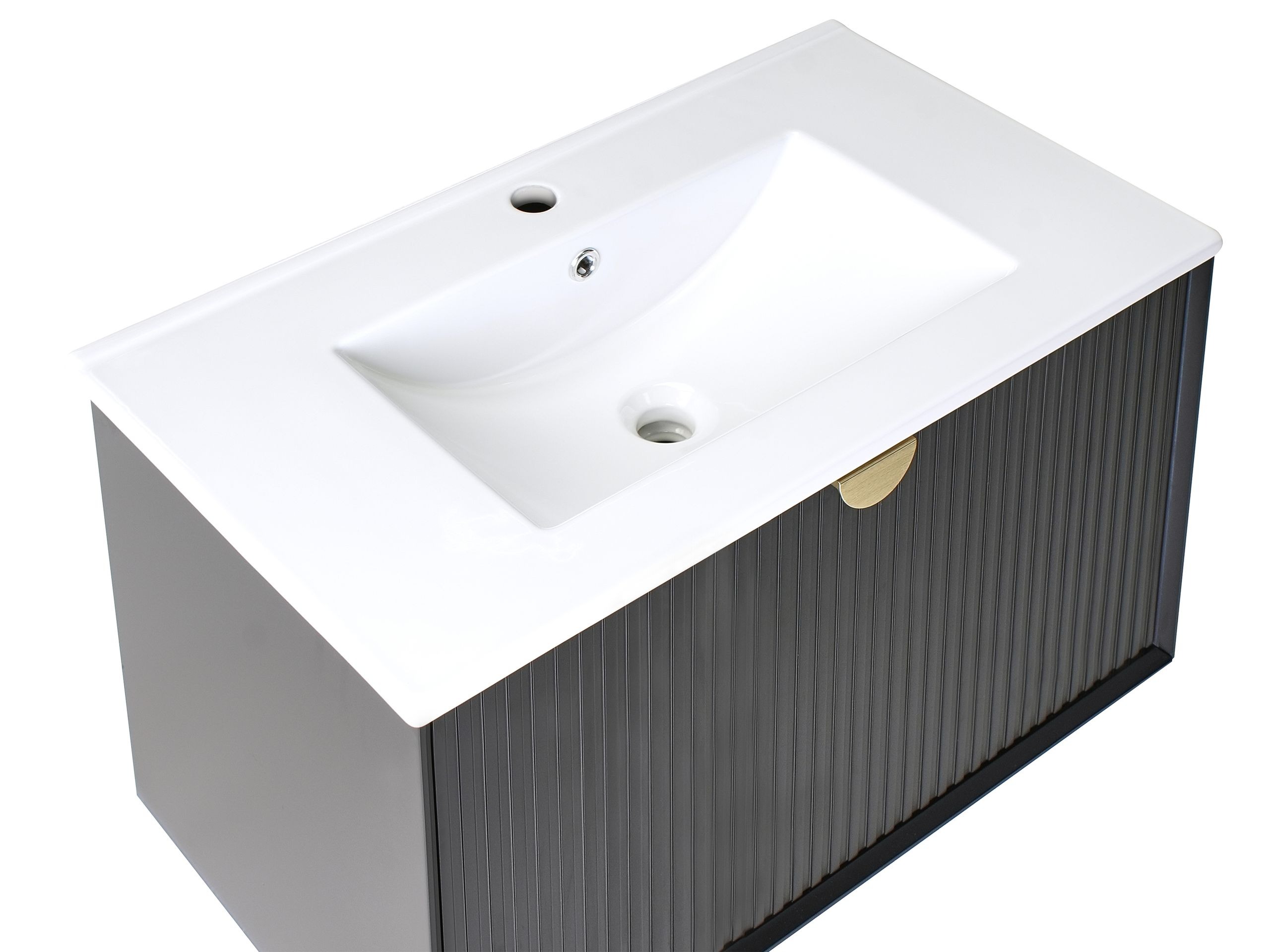 Pakabinama vonios spintelė praustuvui Berwyn 2871 (Juoda)