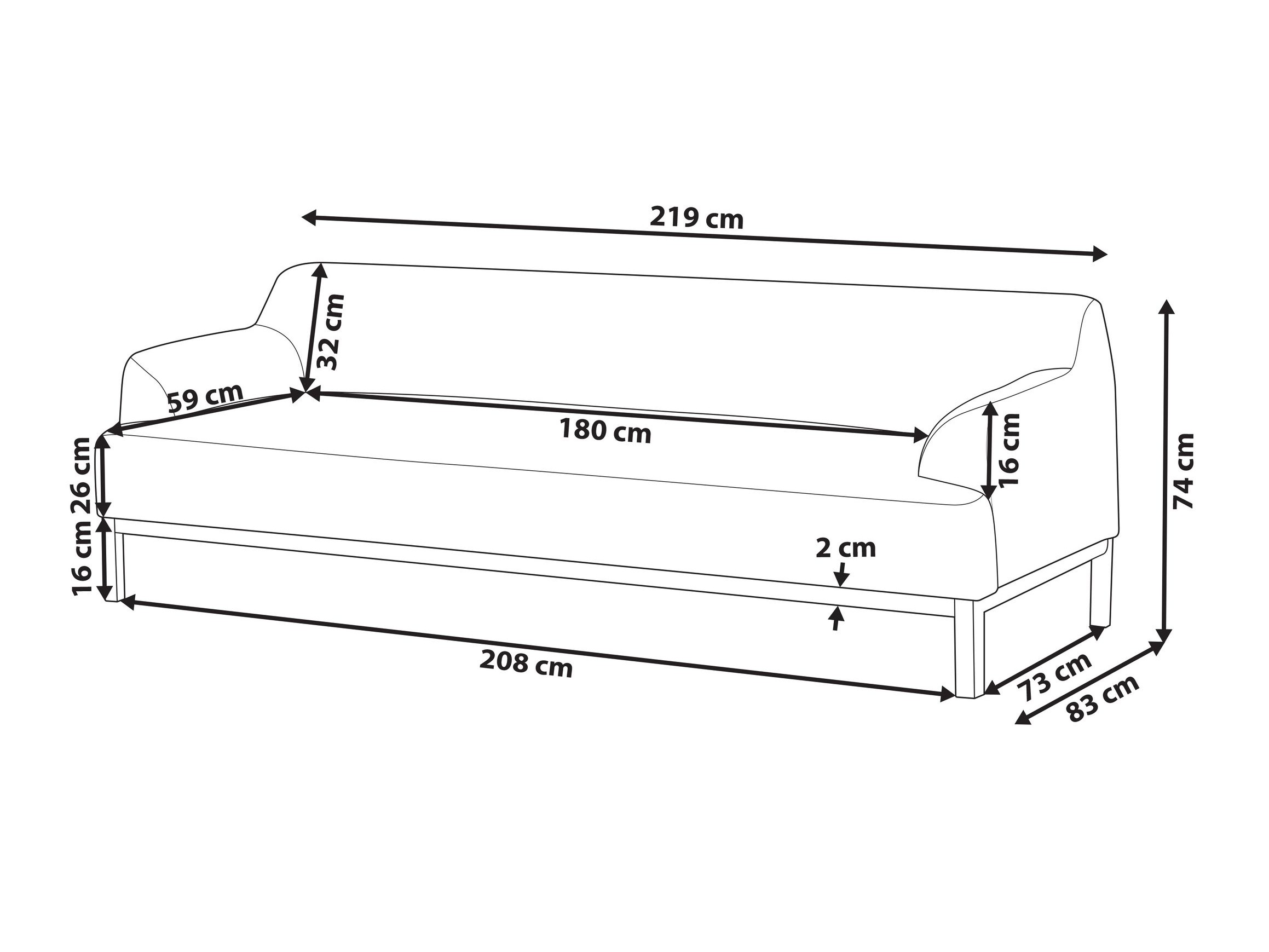 Sofa Berwyn 2228 (Taupe)
