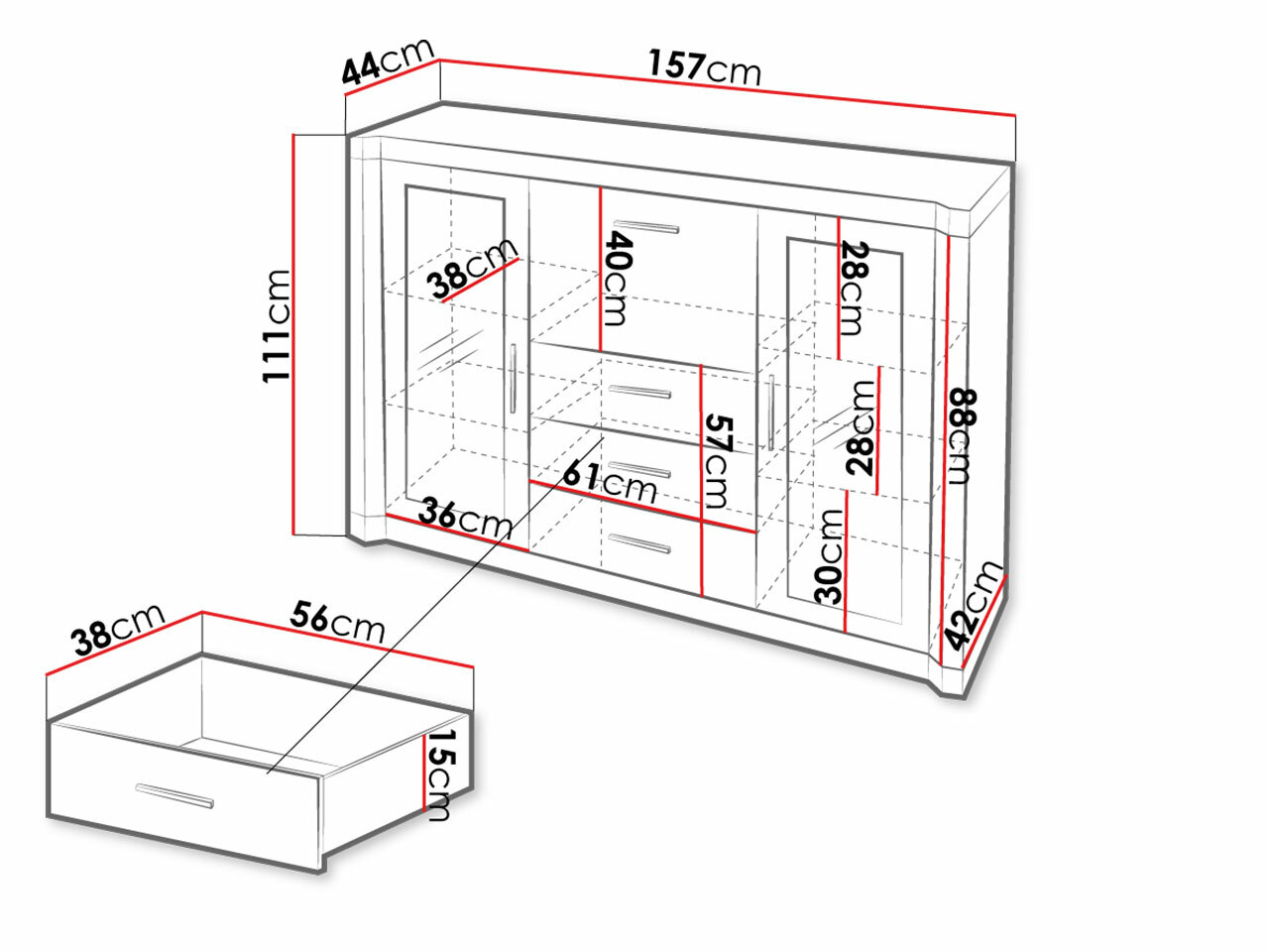 Komoda Lorelie 106 (Trufel ąžuolas)