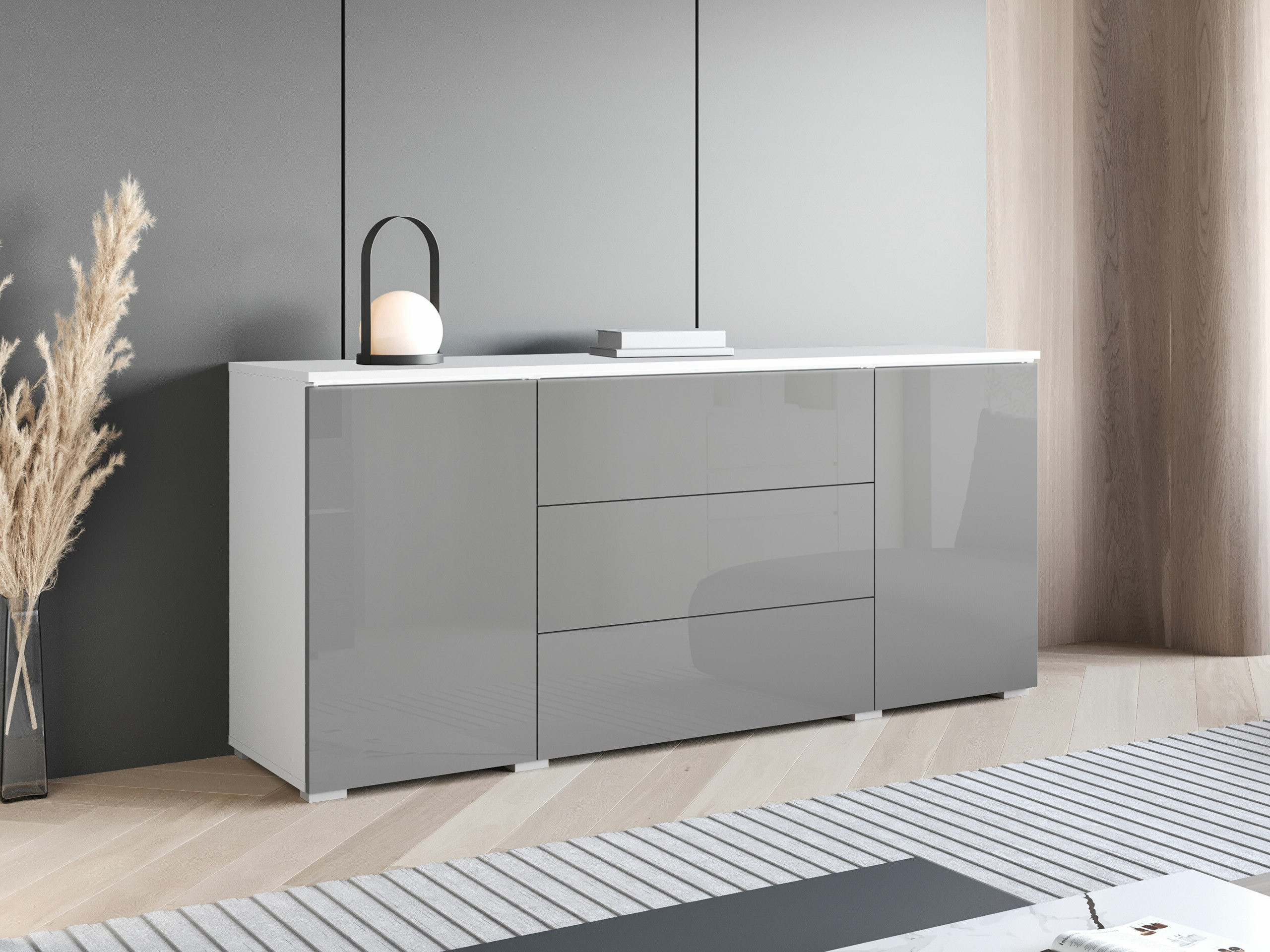 Komoda Mirfivo 102 (Blizgi pilka)