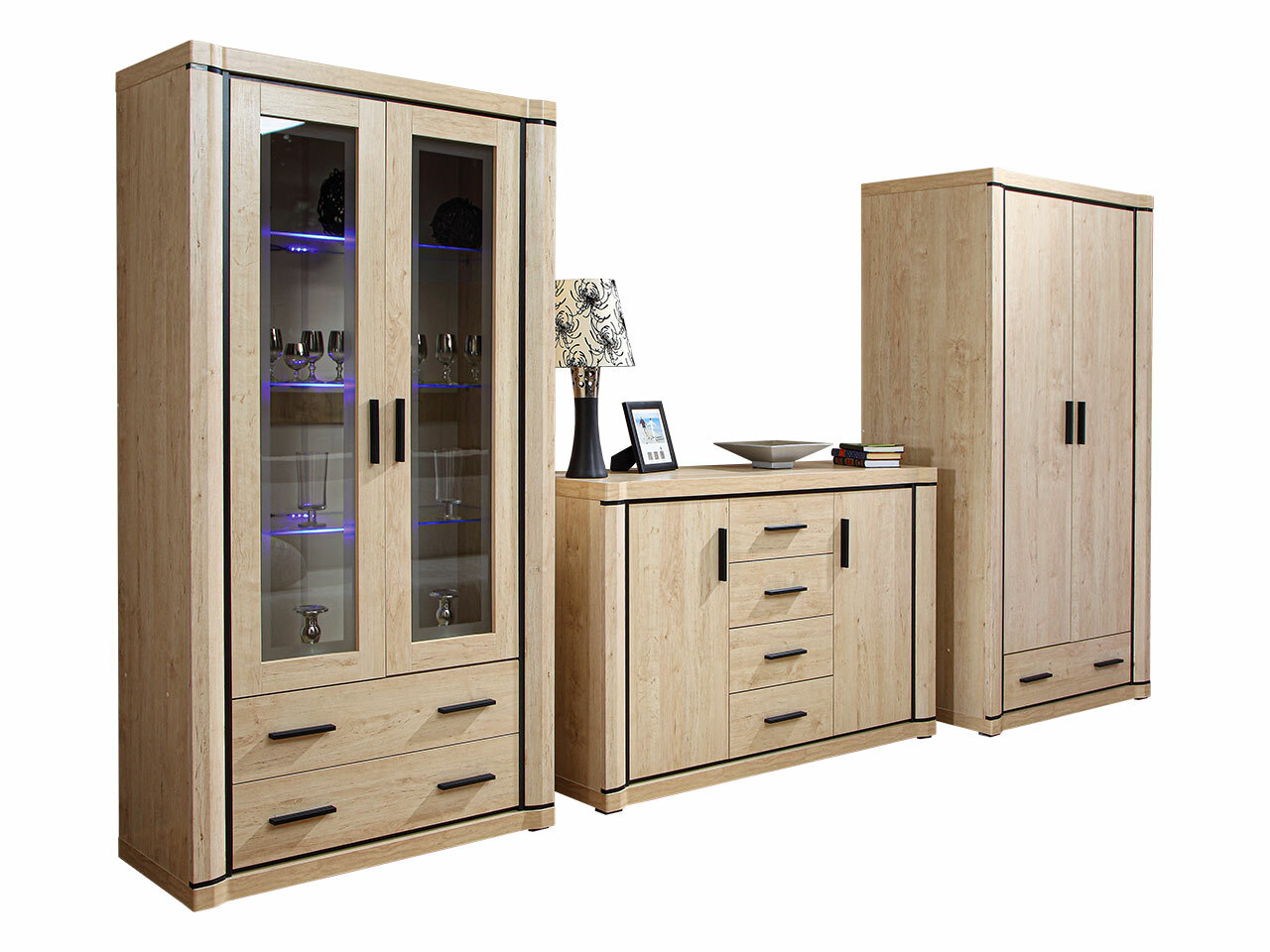 Svetainės komplektas Lorelie 125 (Sonomos ąžuolas)