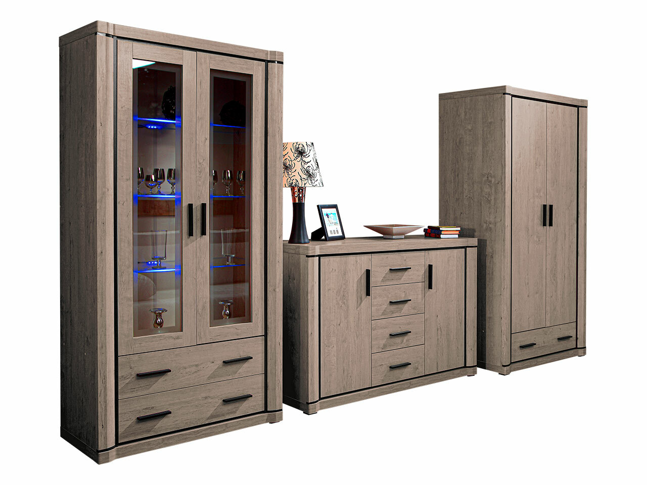 Svetainės komplektas Lorelie 125 (Trufel ąžuolas)