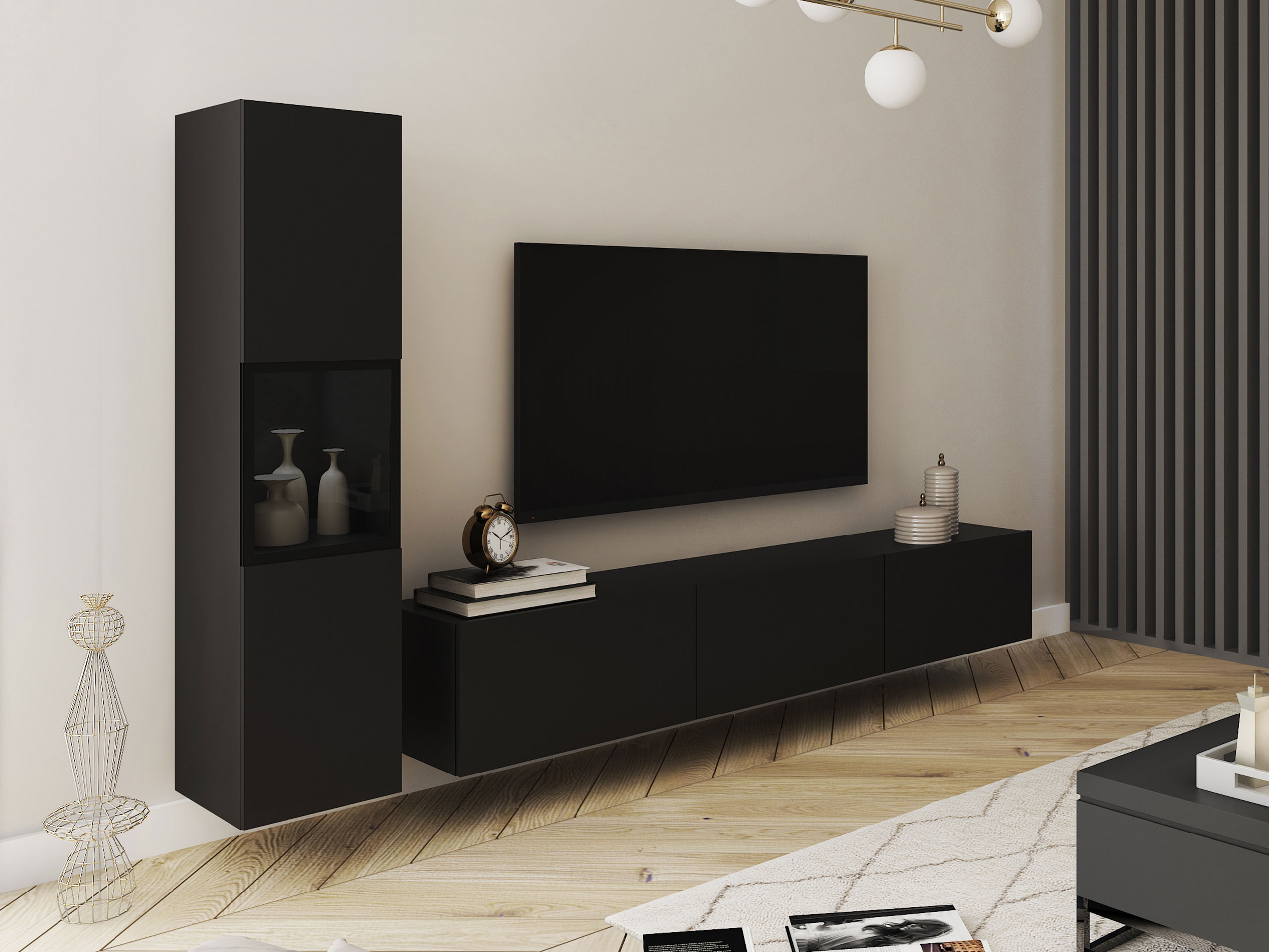 Svetainės komplektas Sarasota 192 (Grafitas)