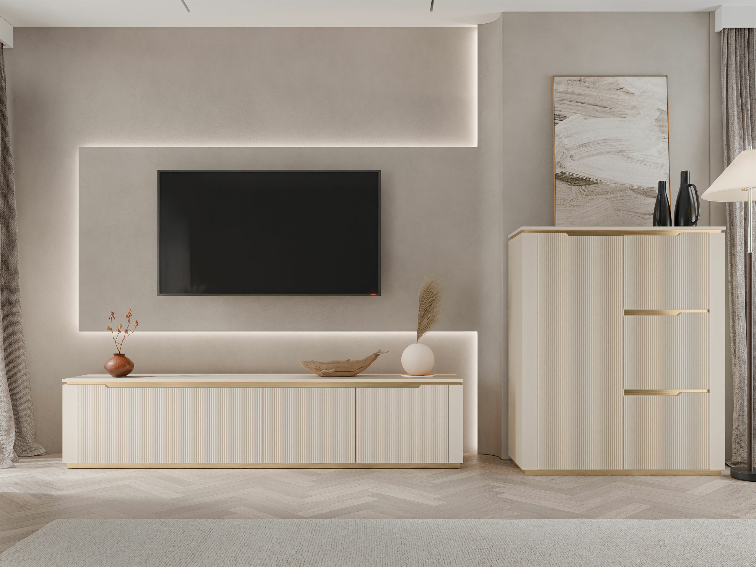 TV staliukas Comfivo Ovitas