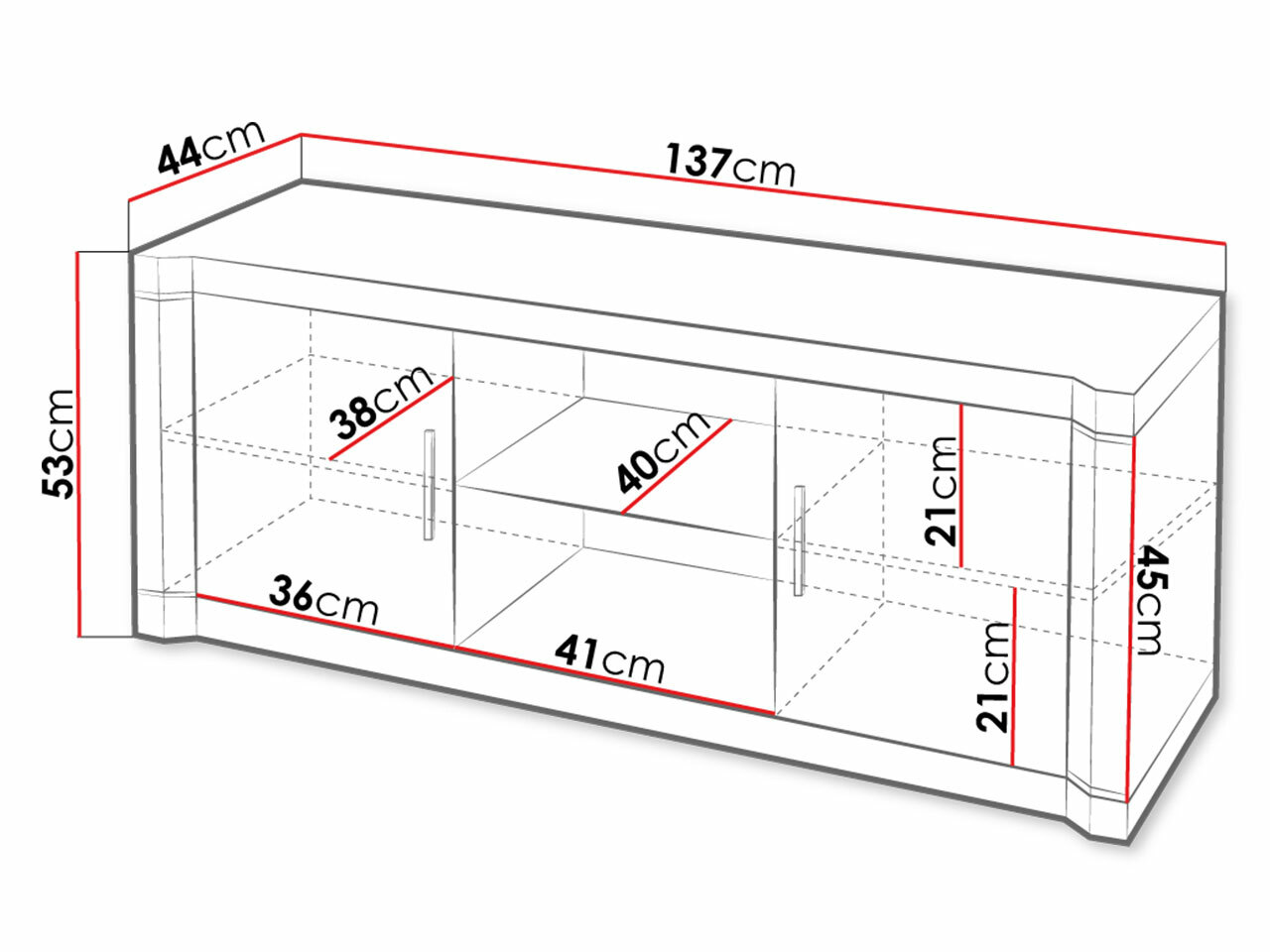 TV staliukas Lorelie 111 (Trufel ąžuolas)