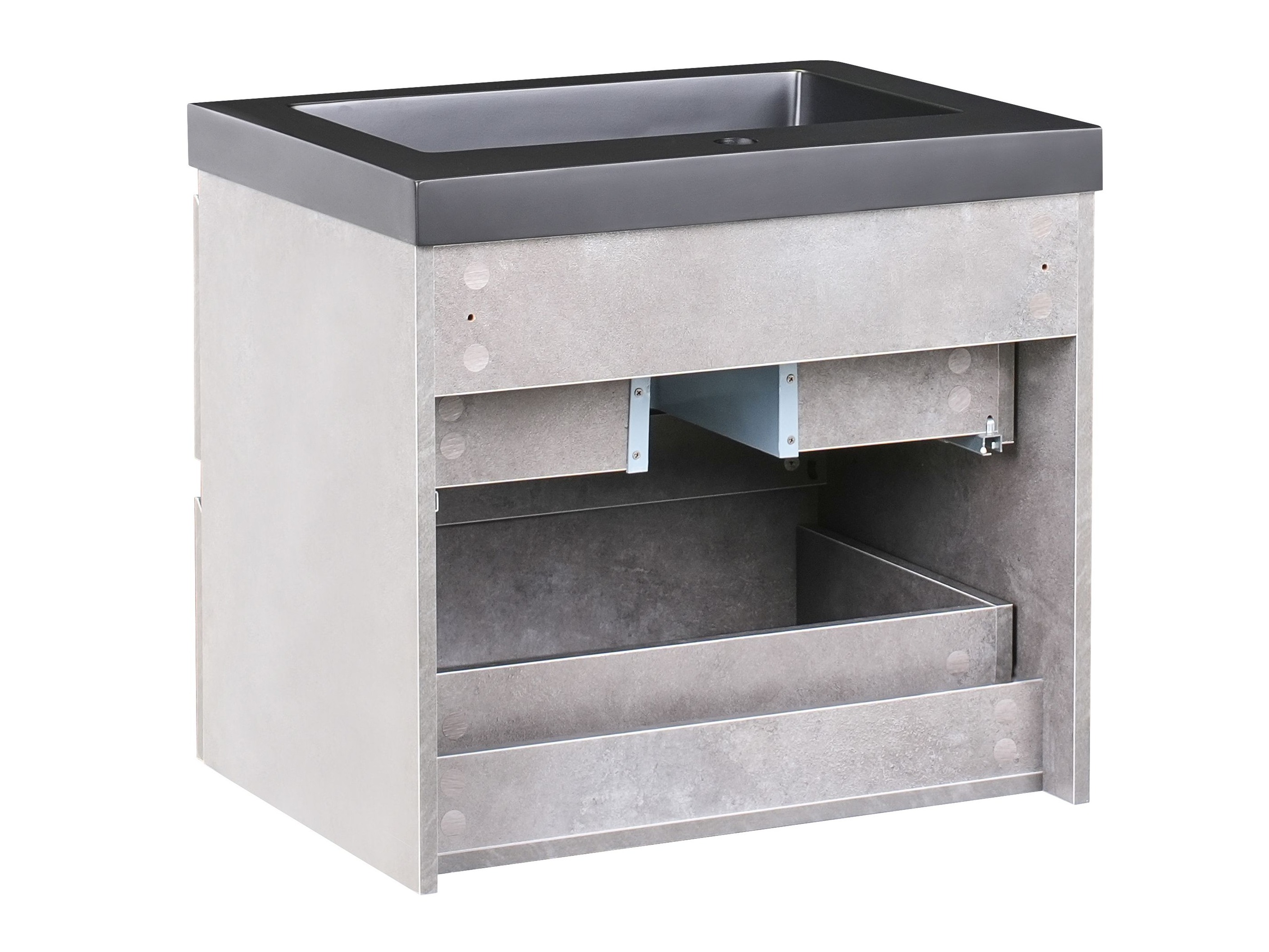 Pakabinama vonios spintelė praustuvui Berwyn 2872 (Pilka)