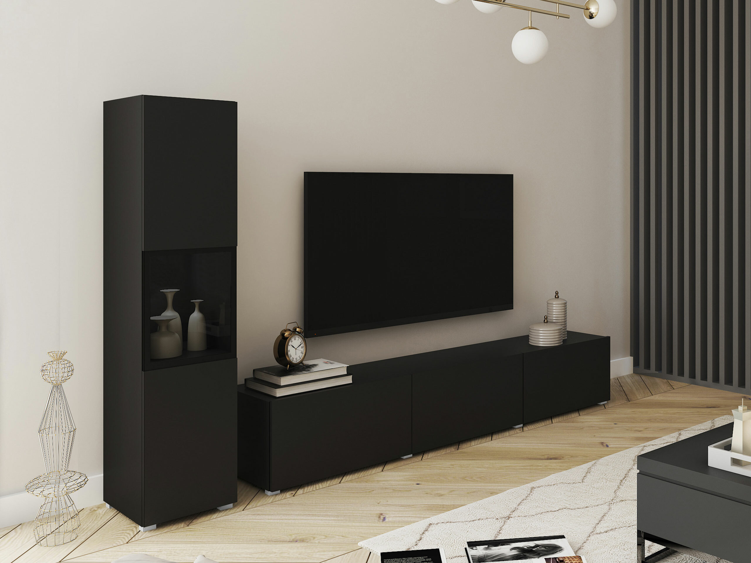 Svetainės komplektas Sarasota 192 (Grafitas)