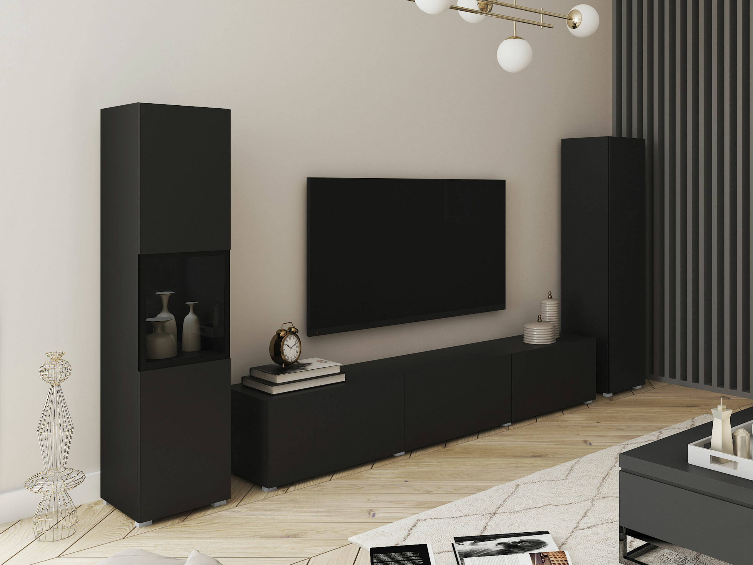 Svetainės komplektas Sarasota 193 (Grafitas)